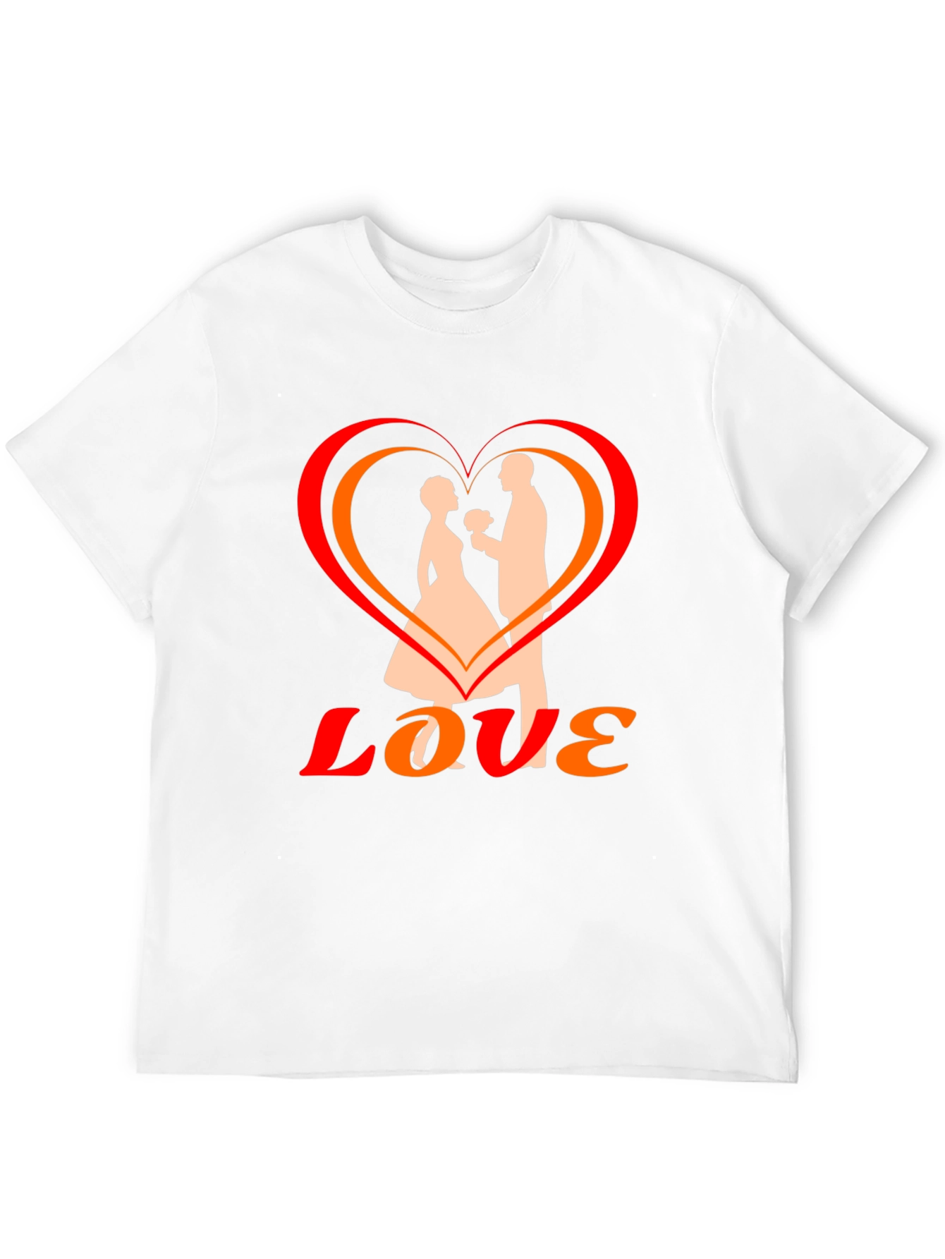 Black Love Graphic Tee - Heart Couple Design view 12