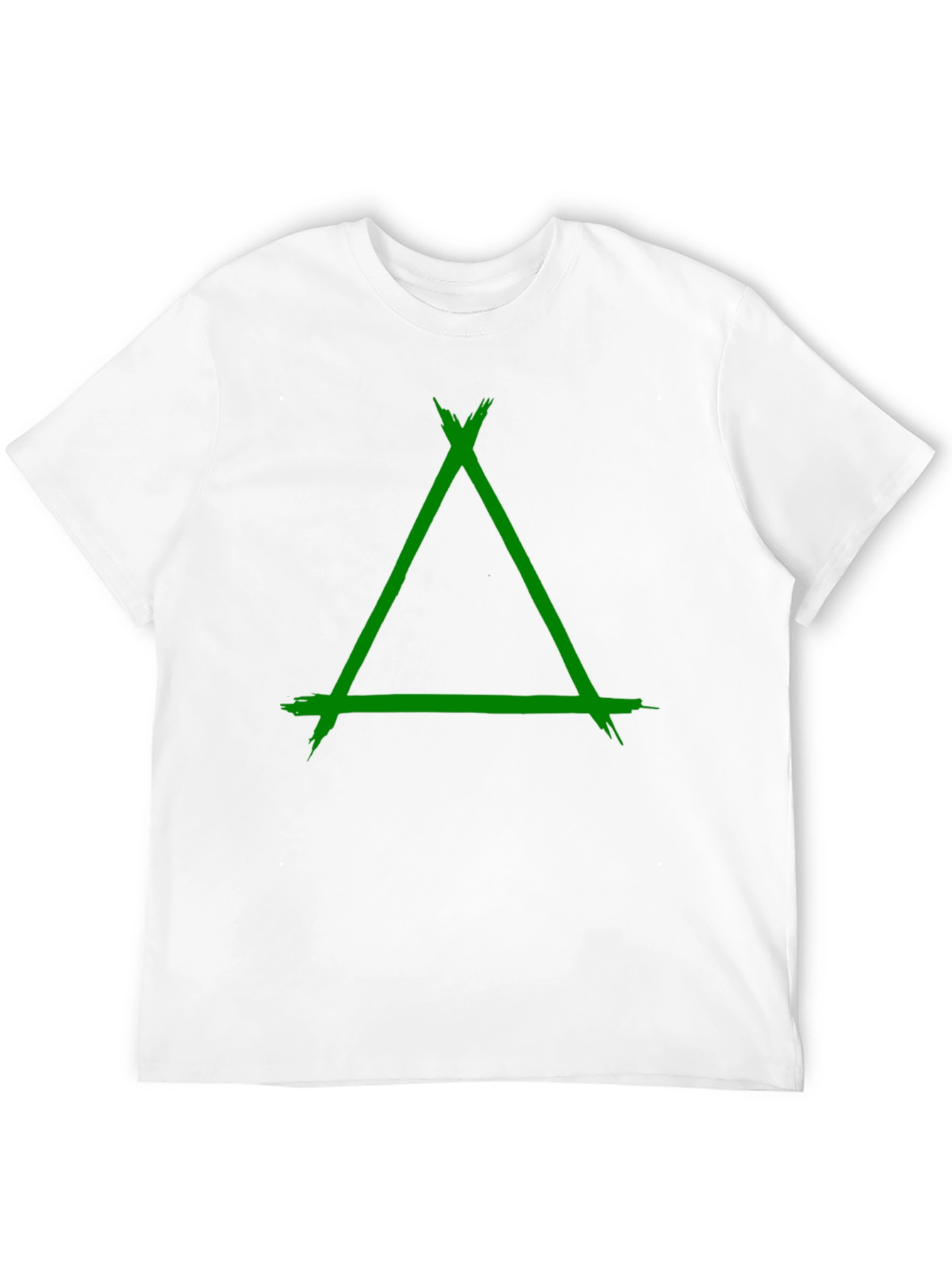Black Edgy Triangle Graphic Tee - Cool Casual Style view 12