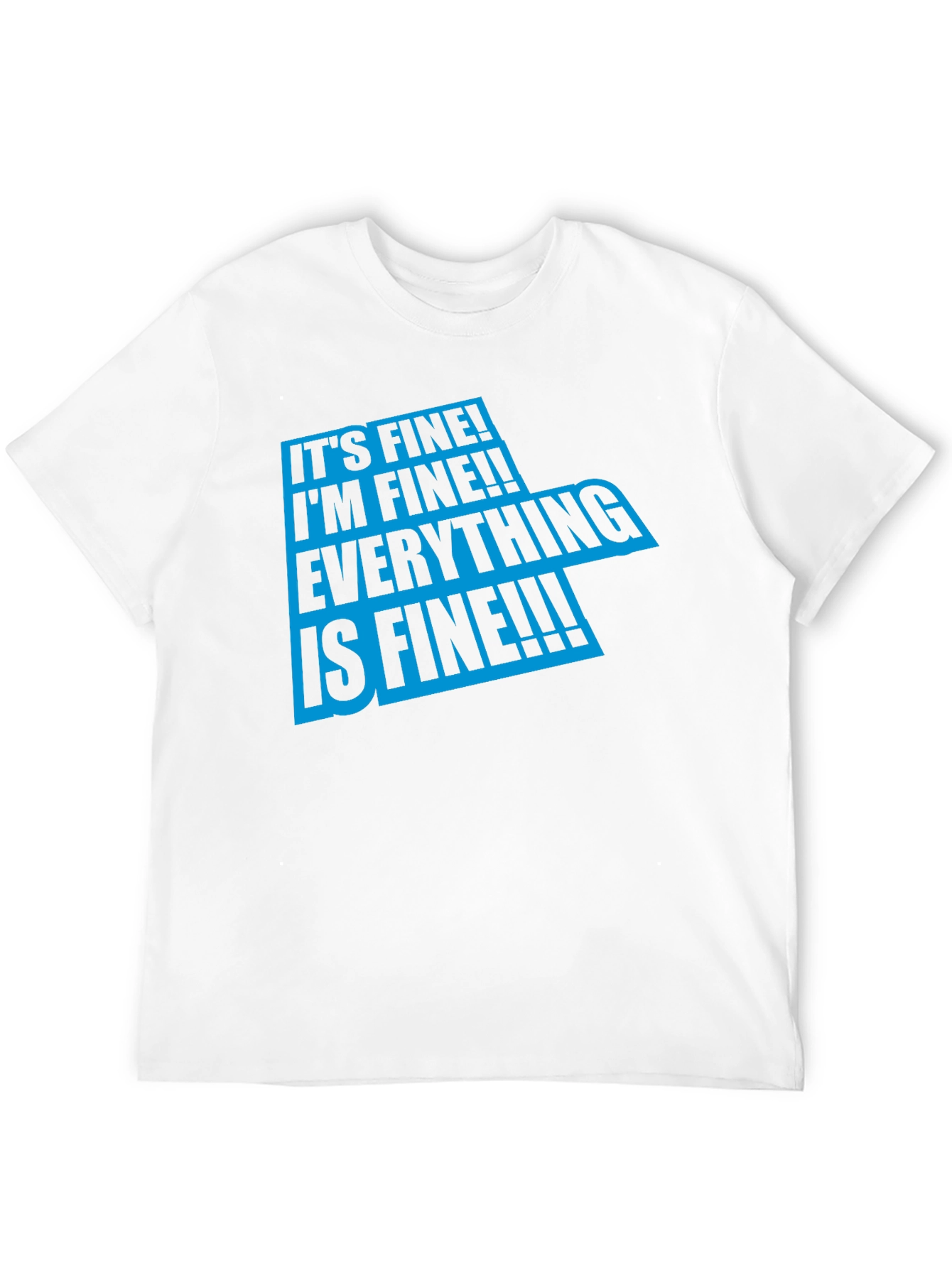 Black It's Fine Graphic T-Shirt - Comfort & Style view 12