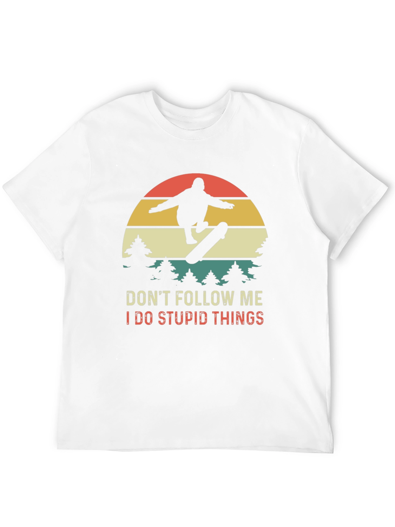 Black Skateboarder Graphic Tee - Don't Follow Me T-Shirt view 12