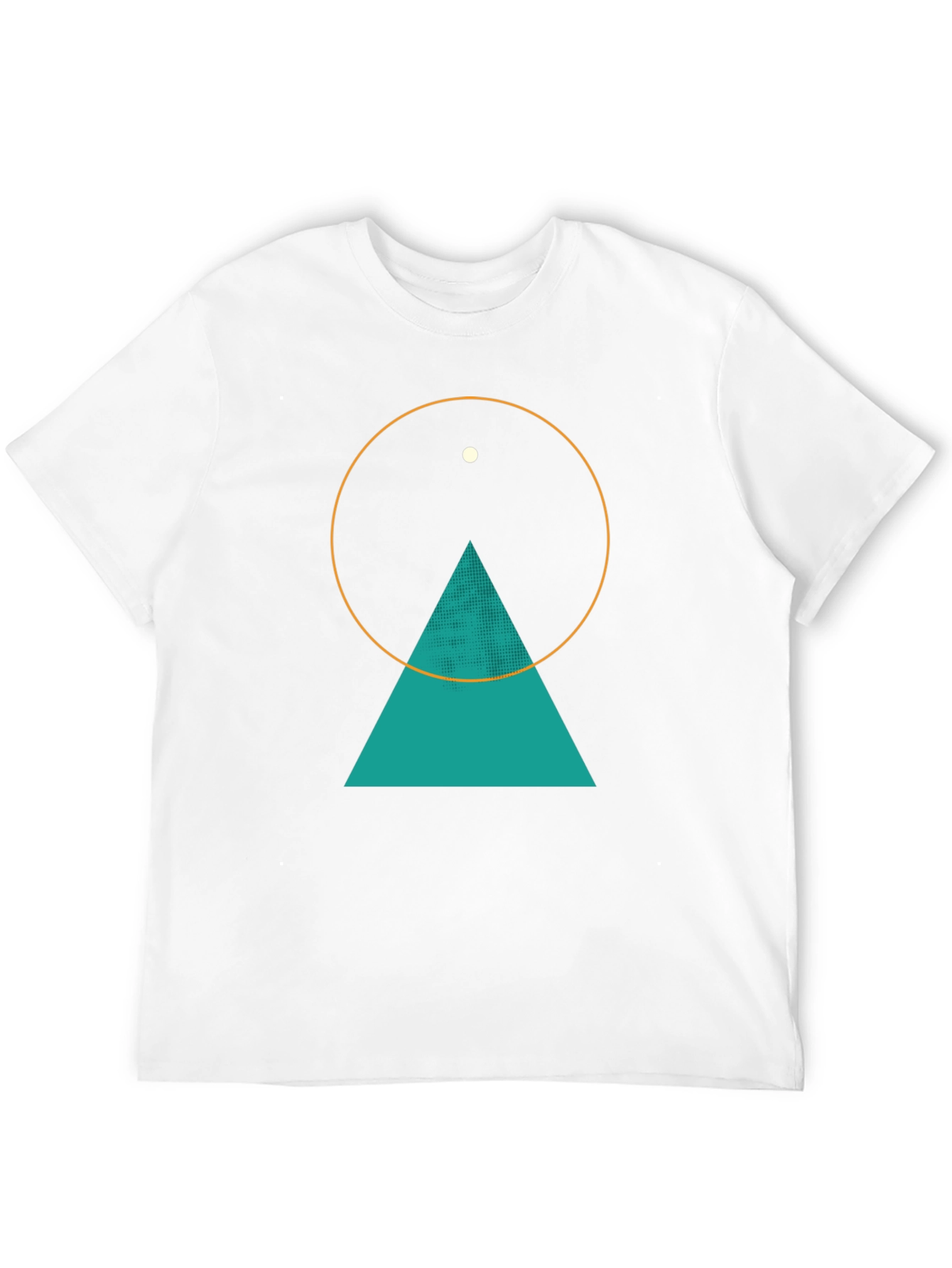 Black Geometric Graphic Tee - Circle, Triangle, & Dot Design view 12