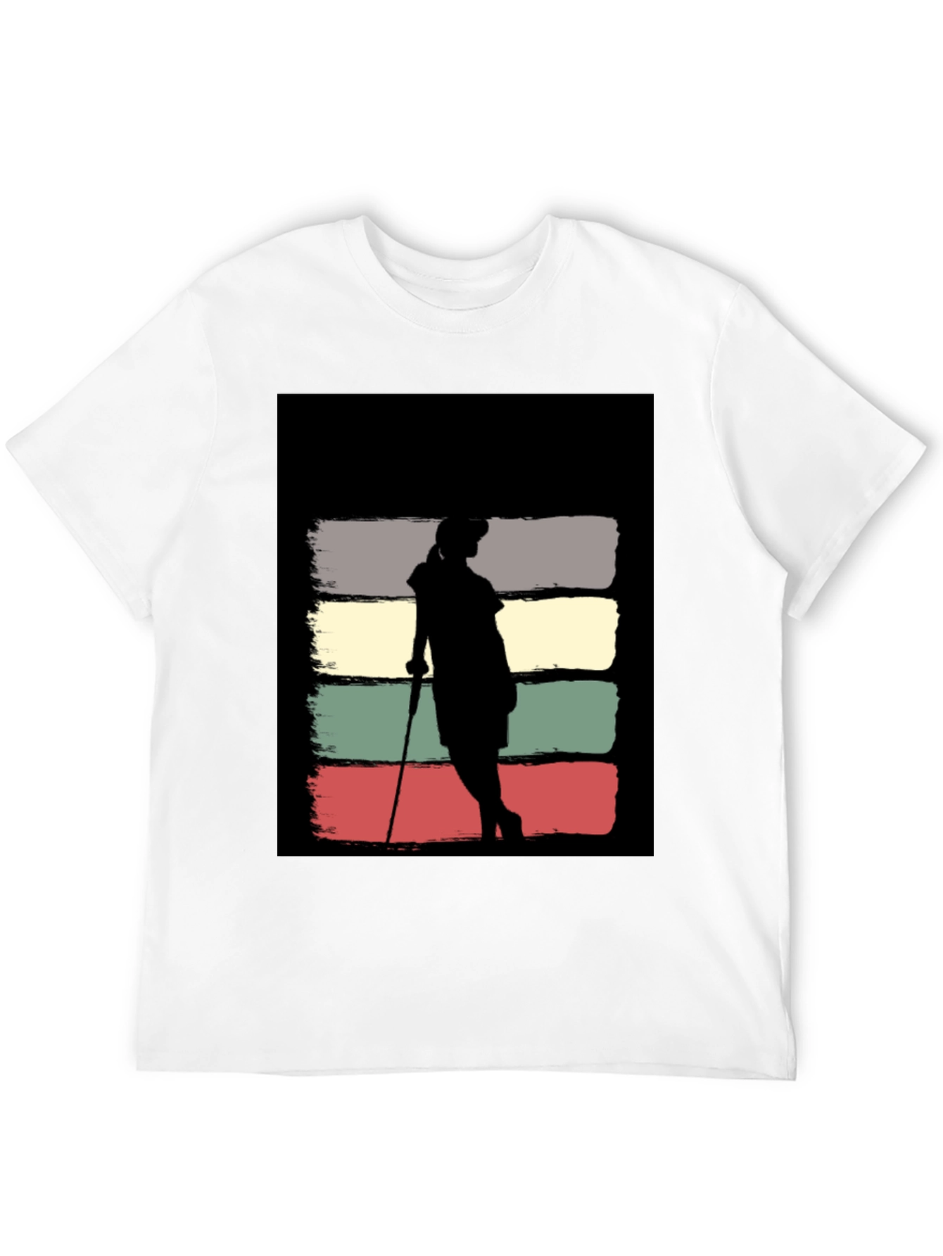Black Vintage Retro Golfer T-Shirt view 12