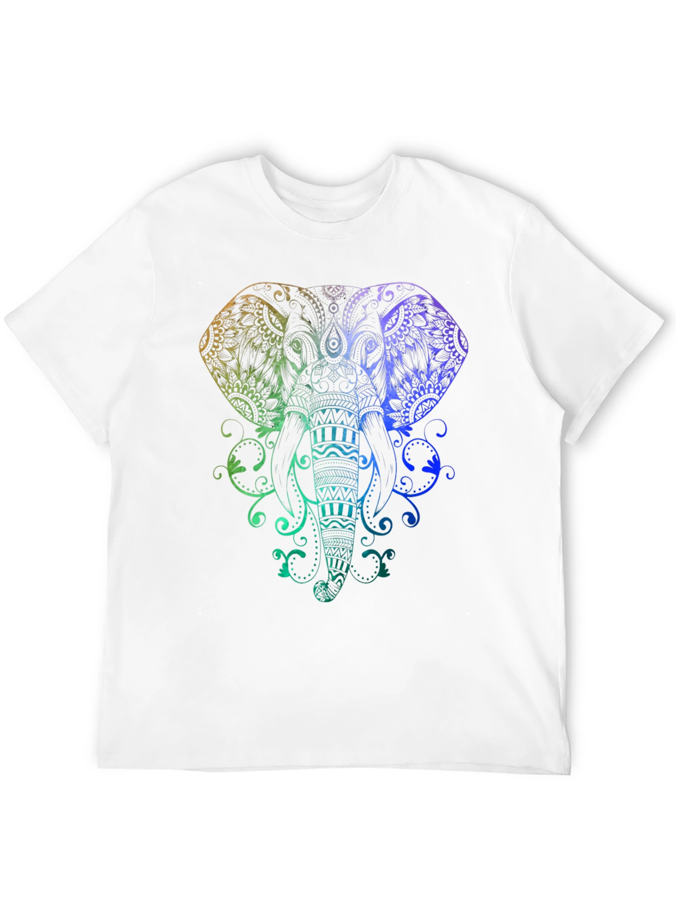Black Rainbow Elephant Graphic Tee - Black view 12