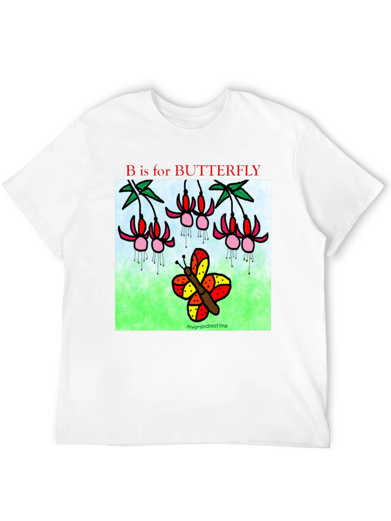 Black B is for Butterfly Graphic T-Shirt view 12