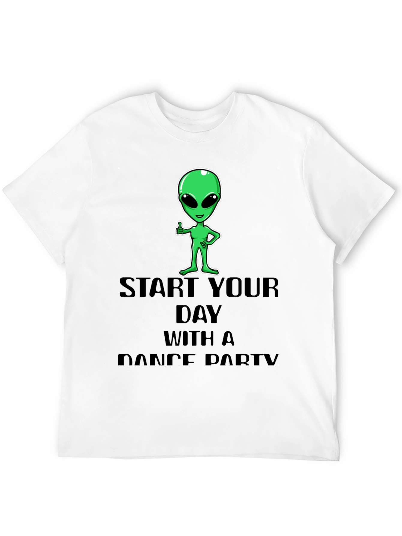 Black Alien Dance Party T-Shirt - Start Your Day Right! view 12