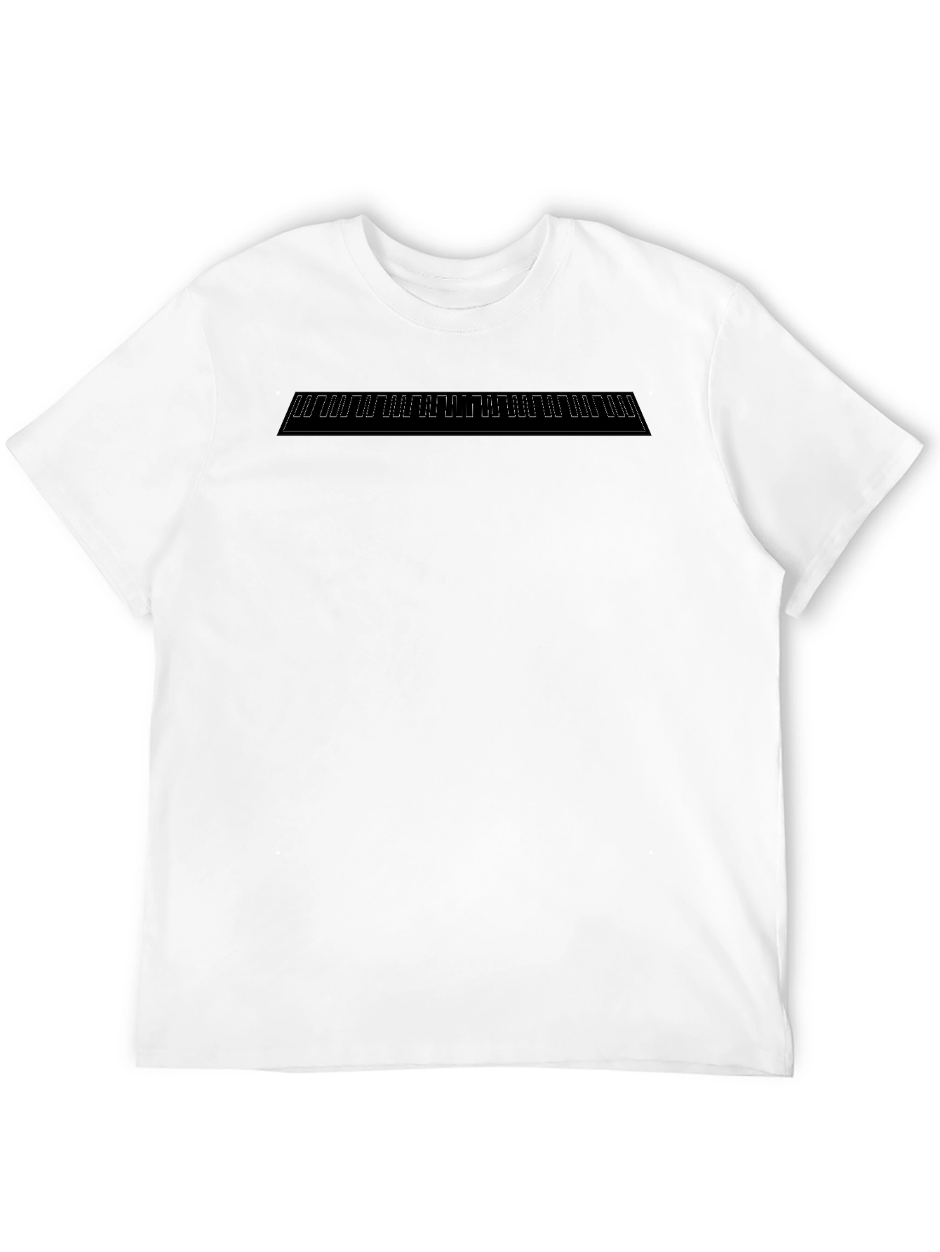 Black Minimalist Geometric Graphic Black T-Shirt view 12