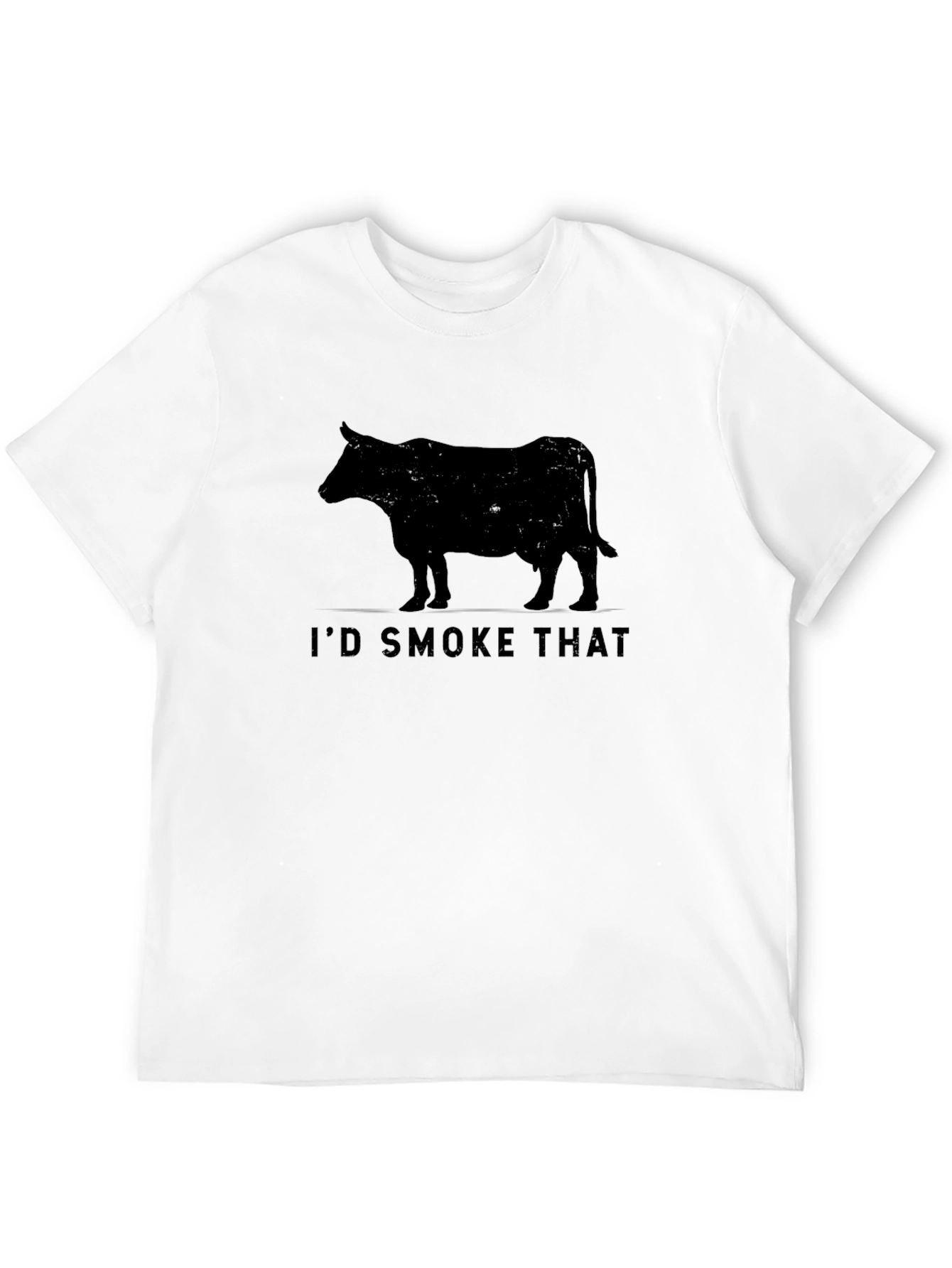 Black I'd Smoke That Cow Graphic Tee - BBQ Humor view 12