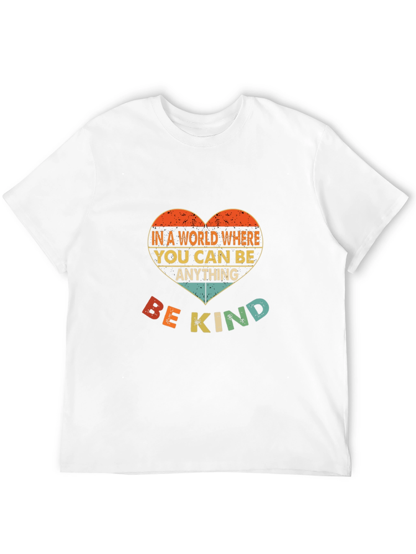 Black Be Kind T-Shirt - Heart Design view 12