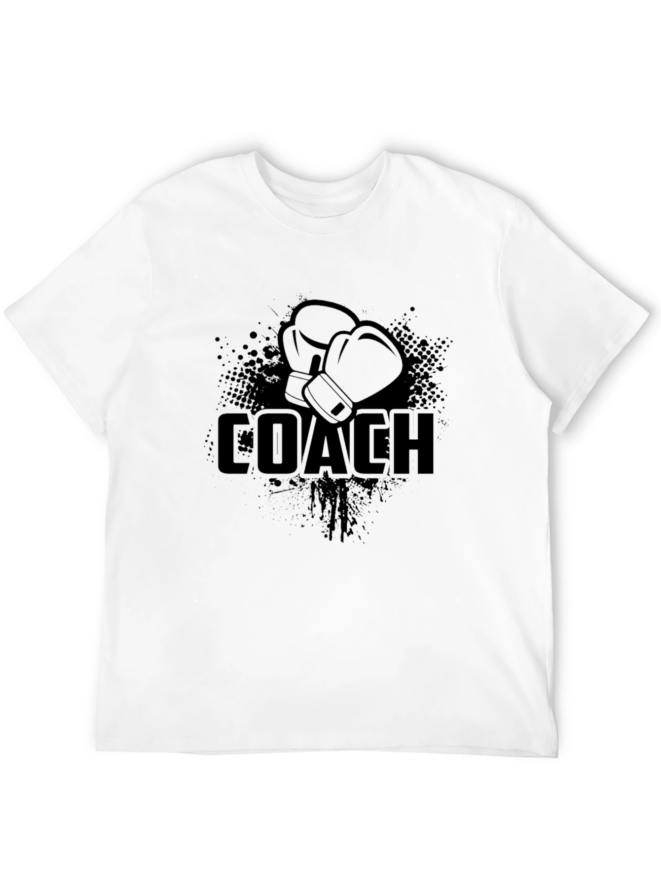 Black Boxing Coach T-Shirt - Black, Sporty Graphic Tee view 12