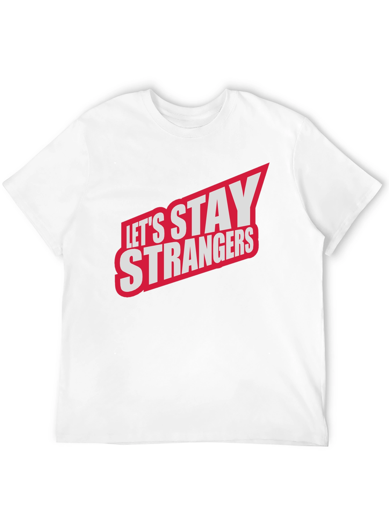 Black Let's Stay Strangers Graphic Tee - Black view 12