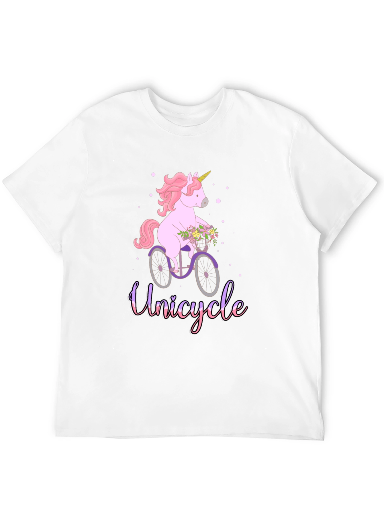Black Unicycle Unicorn T-Shirt - Cute Graphic Tee view 12