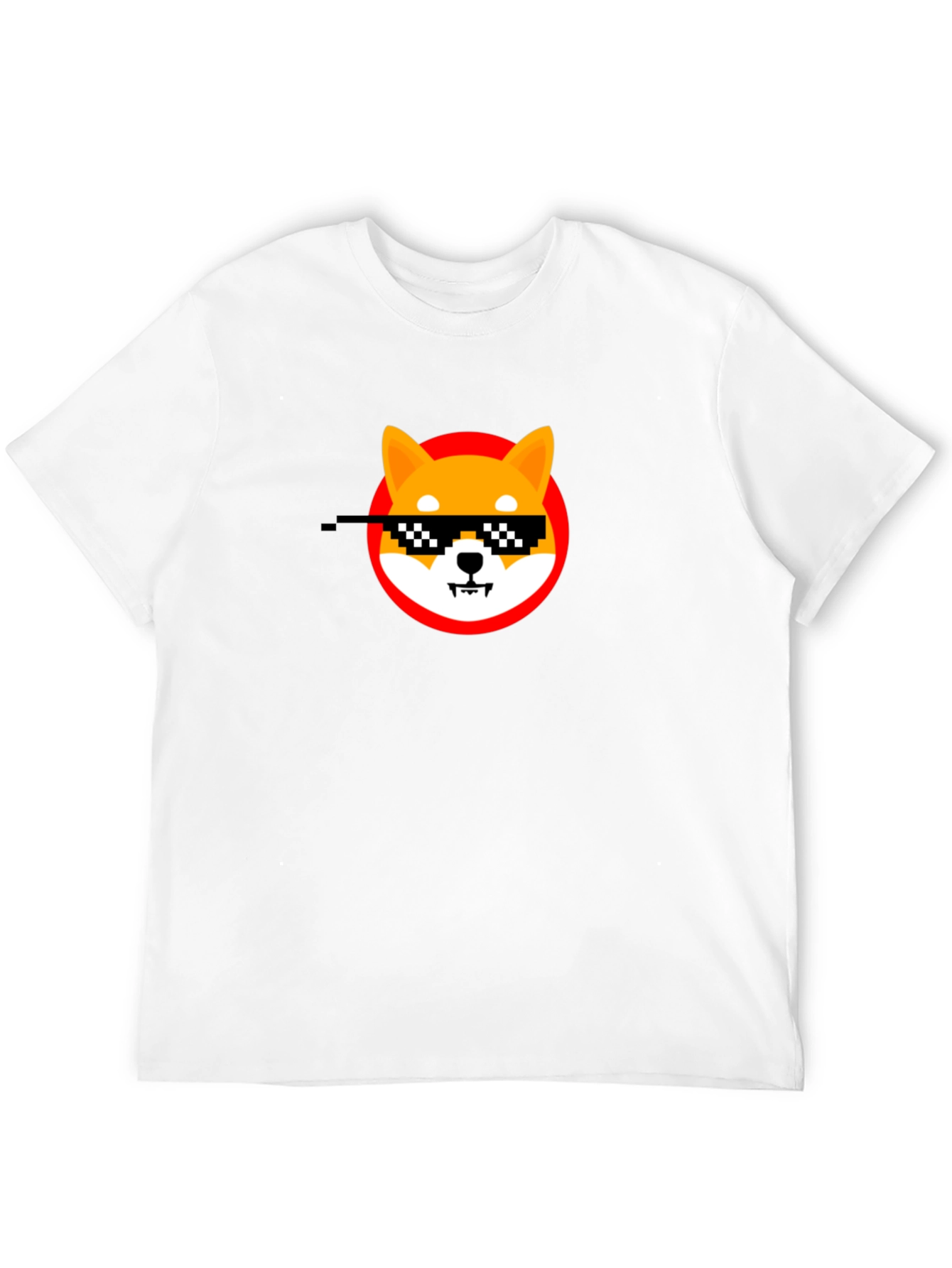 Black Shiba Inu Thug Life Meme Black T-Shirt view 12