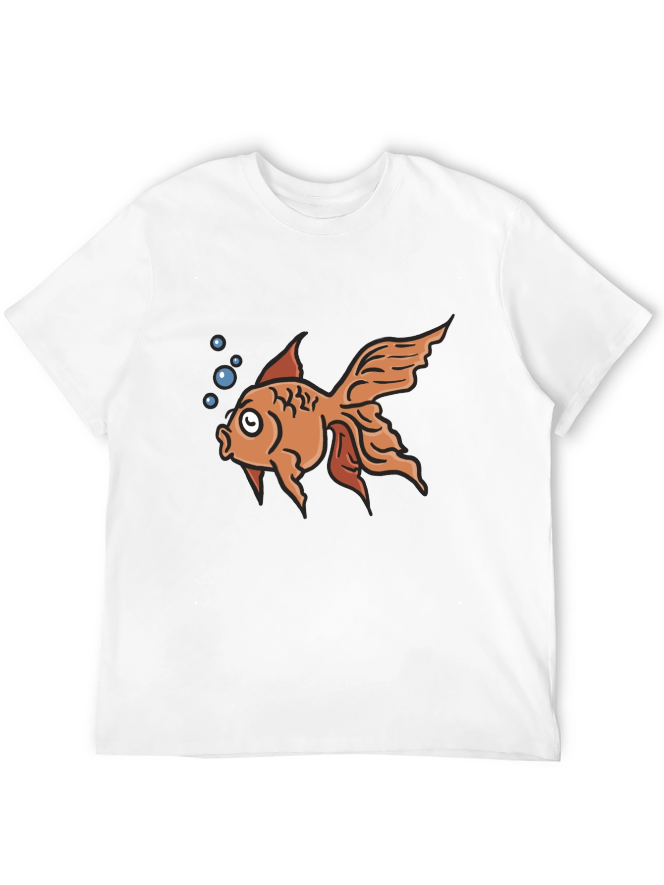 Black Goldfish Graphic T-Shirt - Black Cotton Tee view 12