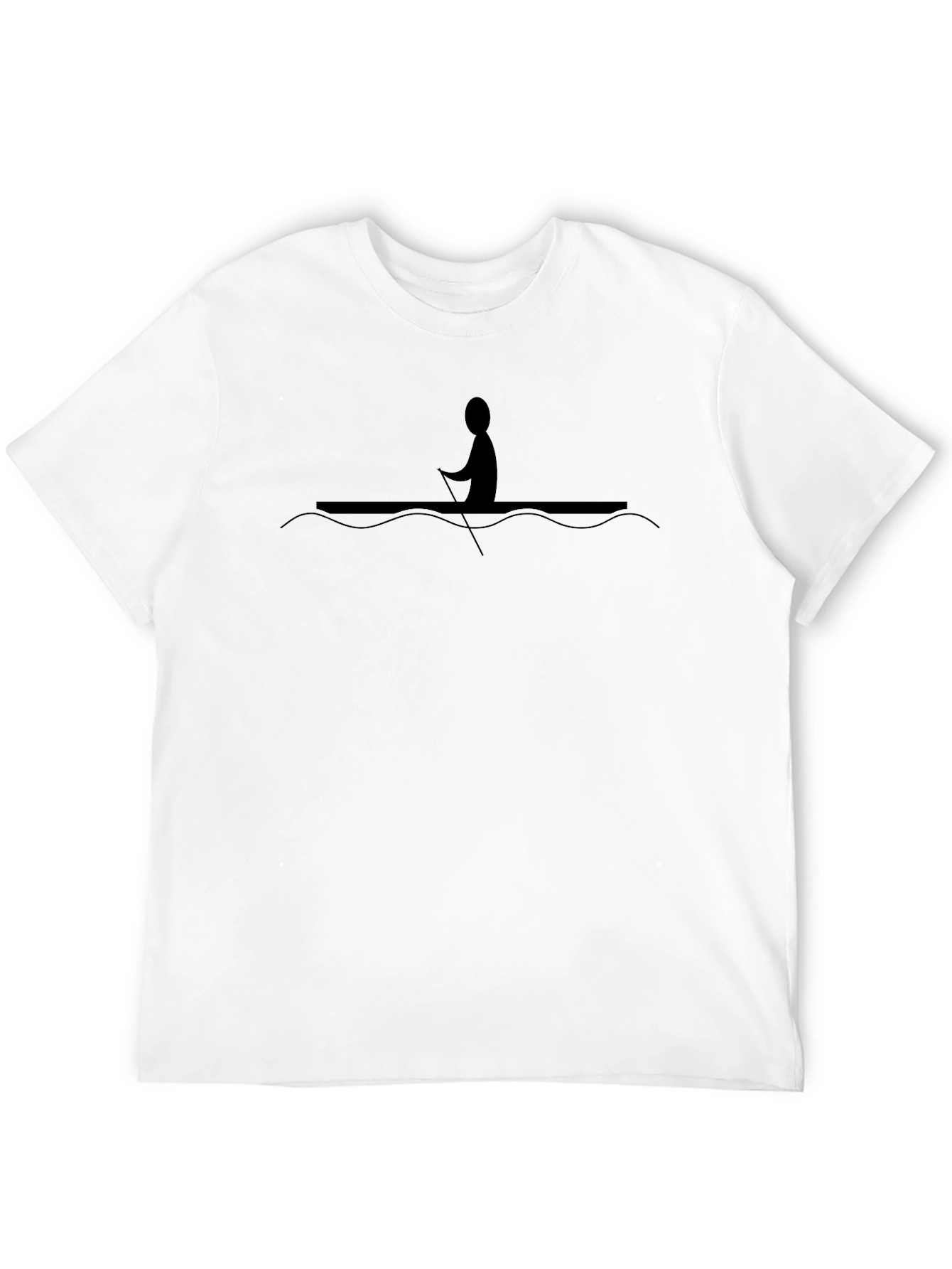 Black Kayaking Silhouette Black T-Shirt view 12