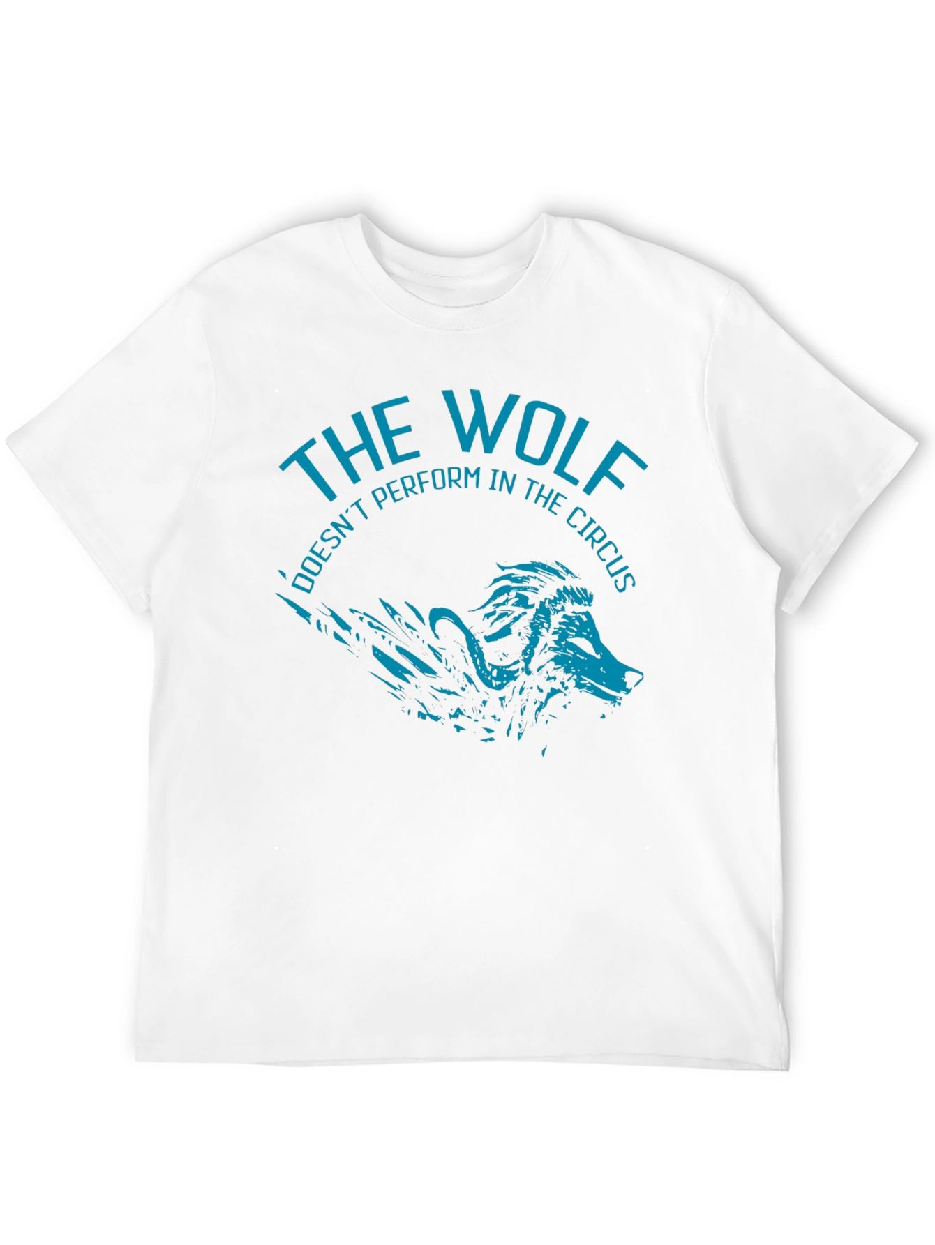 Black The Wolf Doesn't Perform T-Shirt - Cool Graphic Tee view 12