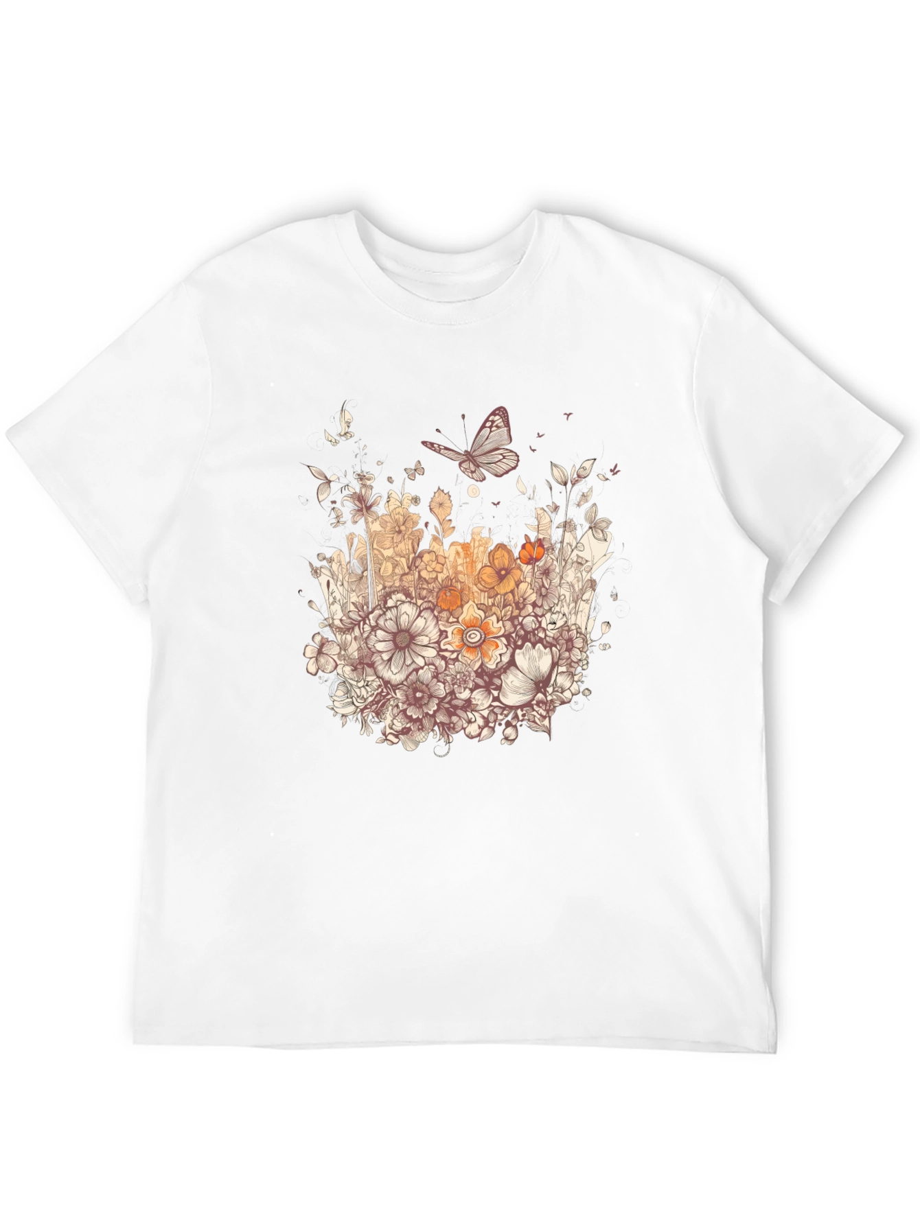 Black Floral Butterfly Graphic Tee view 12