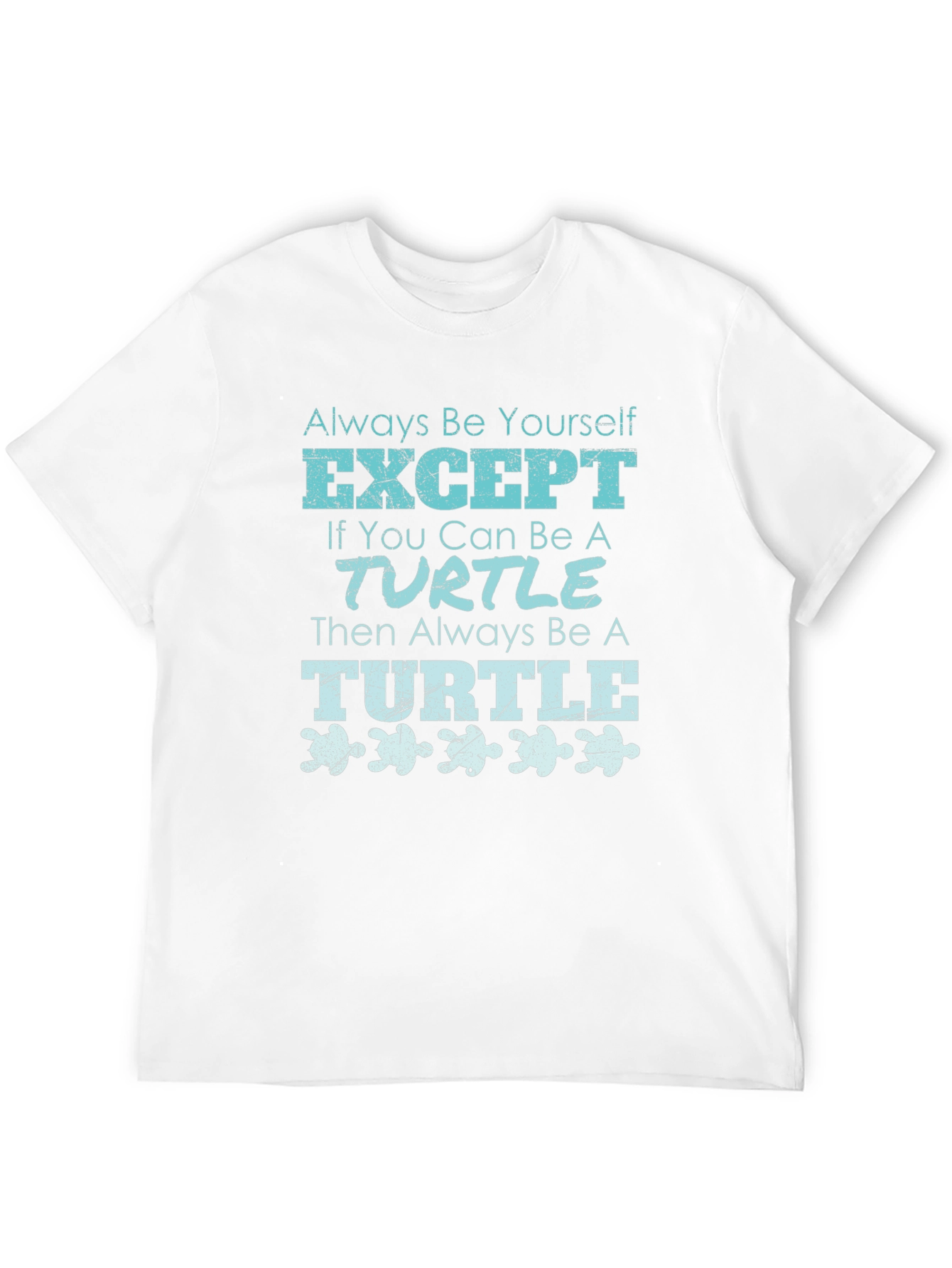 Black Funny Turtle Graphic Tee - Always Be Yourself T-Shirt view 12