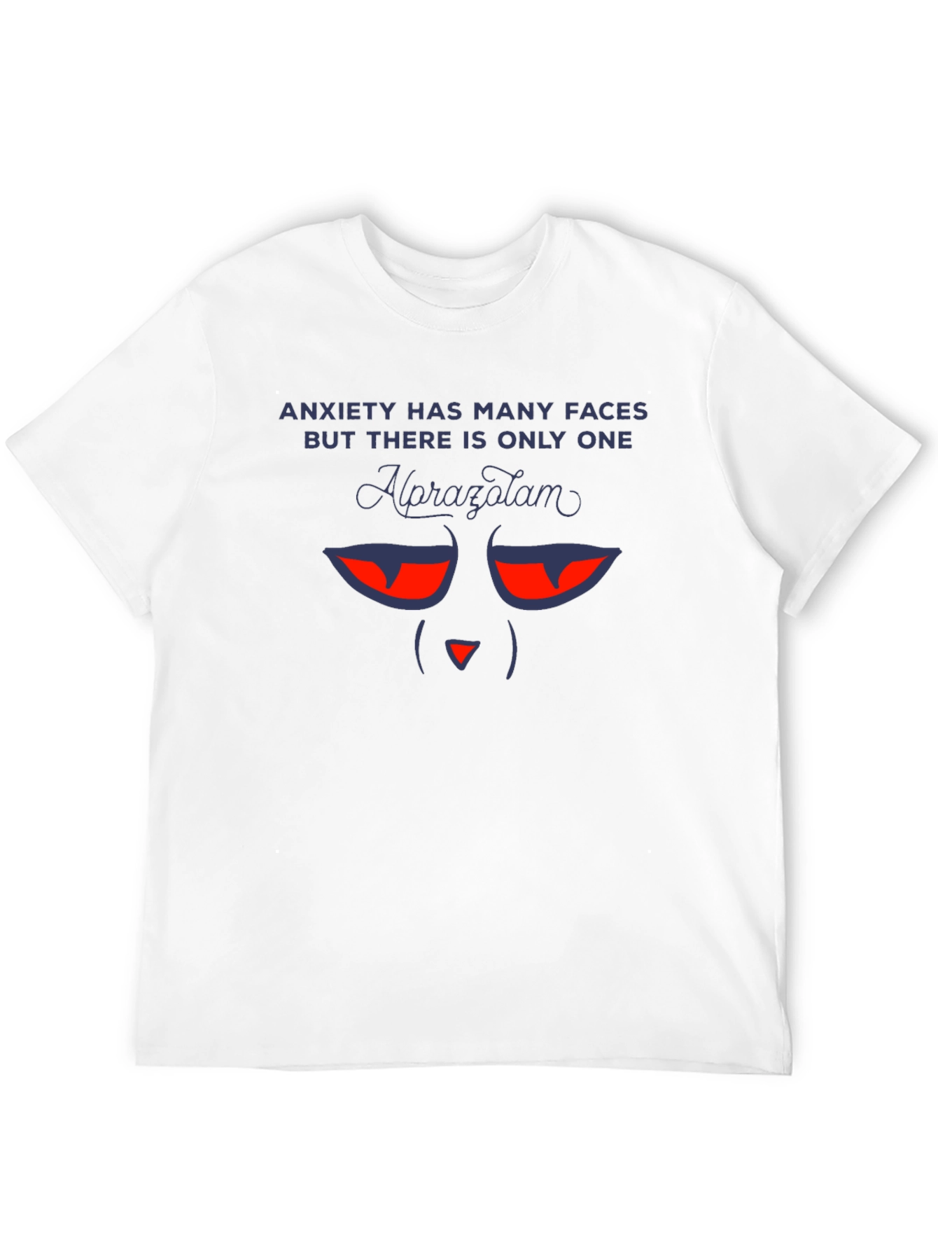 Black Anxiety Alprazolam Funny Graphic Novelty T-Shirt view 12