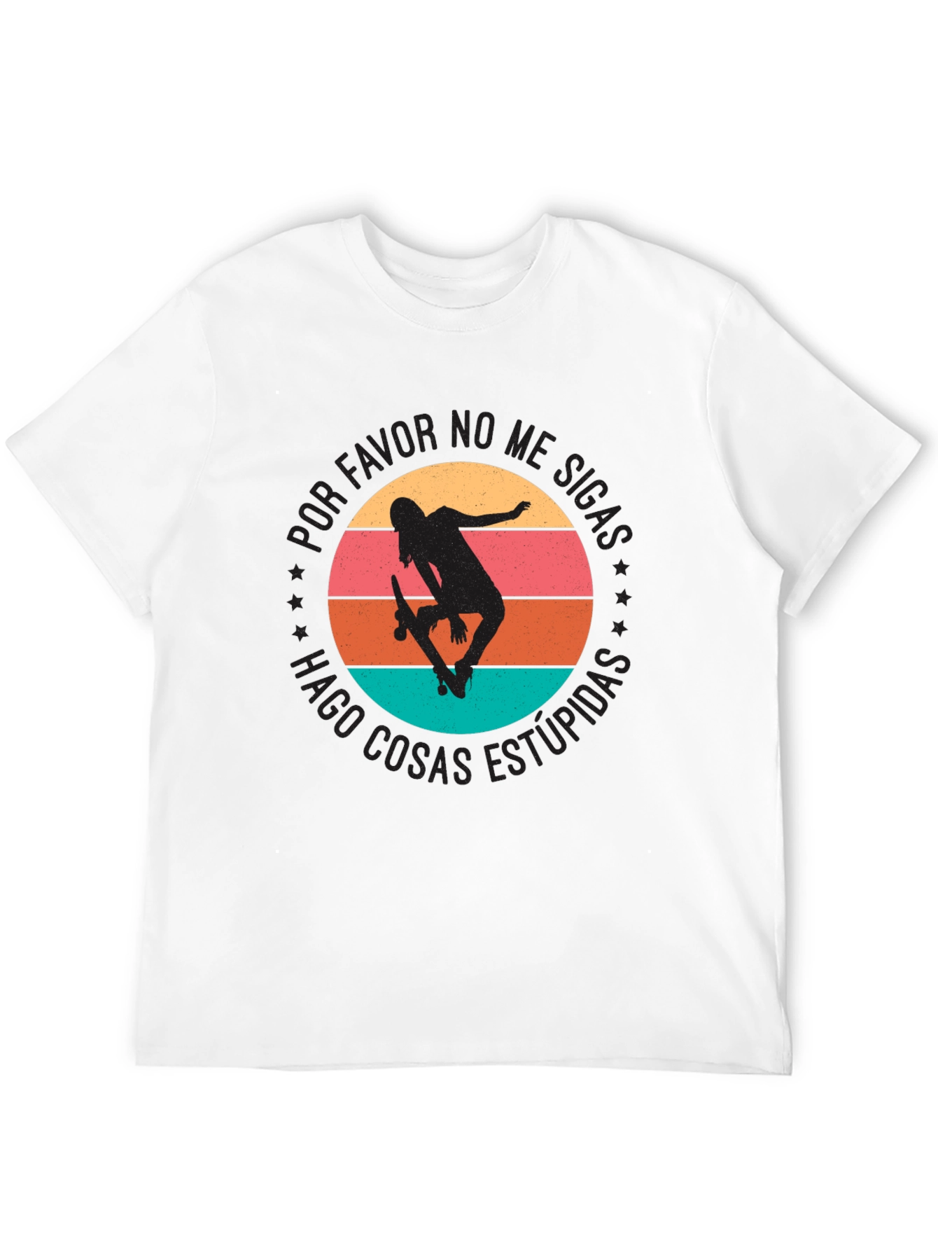 Black Skateboarder Tee - Por Favor No Me Sigas view 12