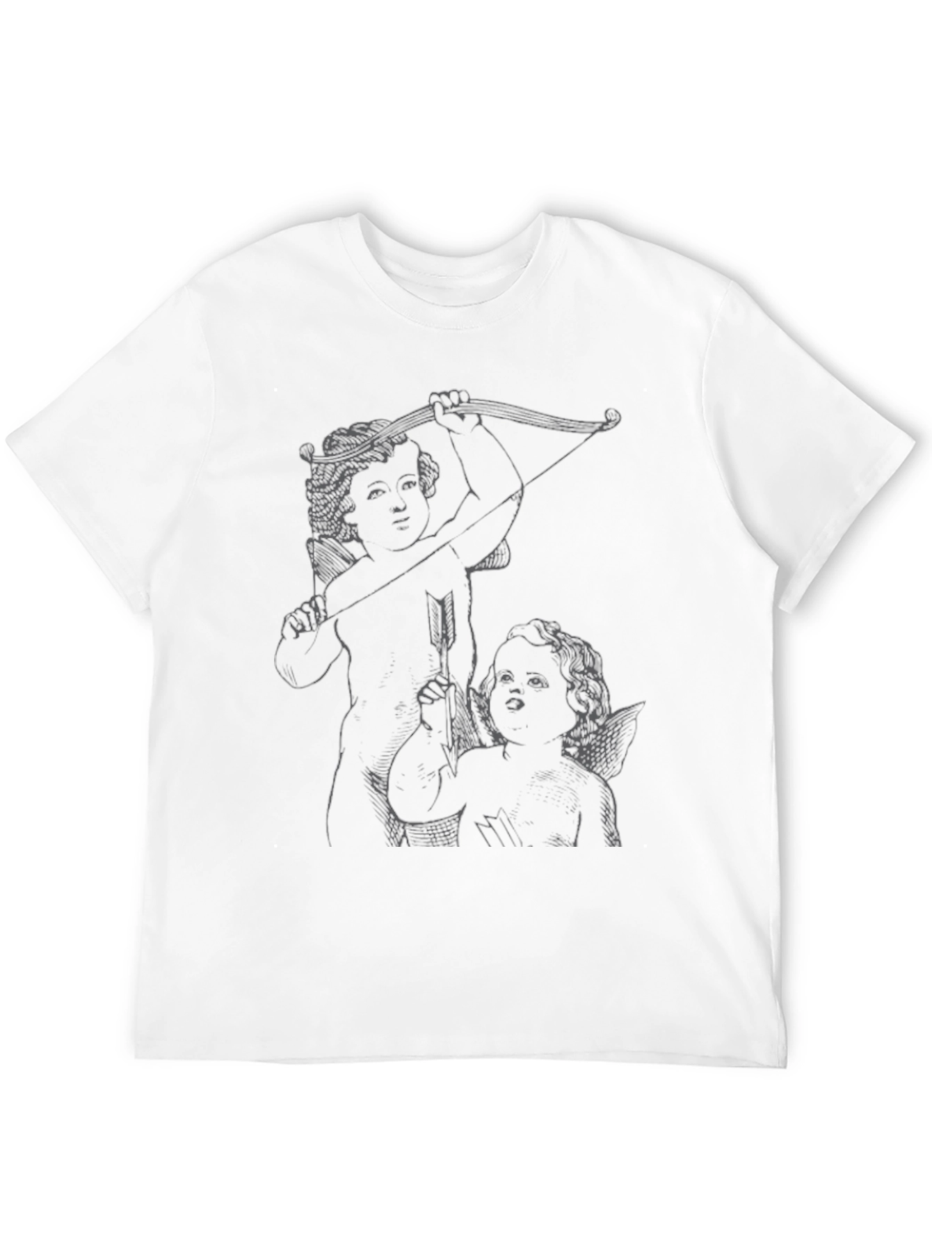 Black Cupid Graphic Print T-Shirt view 12