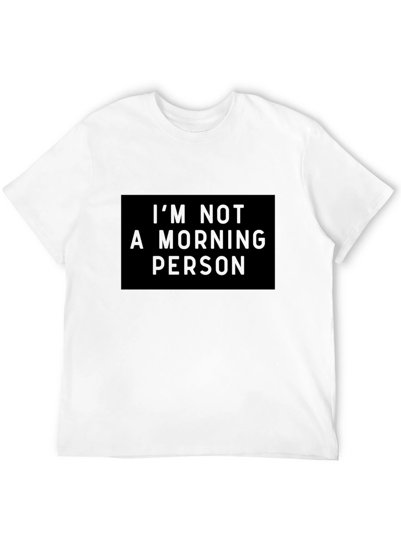 Black Men's "I'm Not a Morning Person" Black Graphic Tee view 12