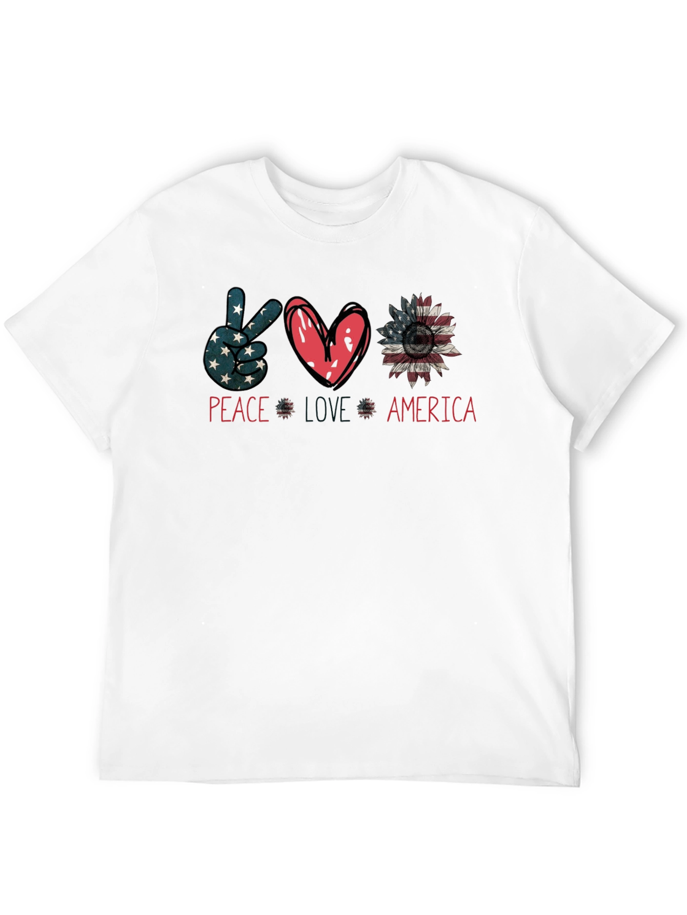 Black Peace Love America Graphic Tee view 12