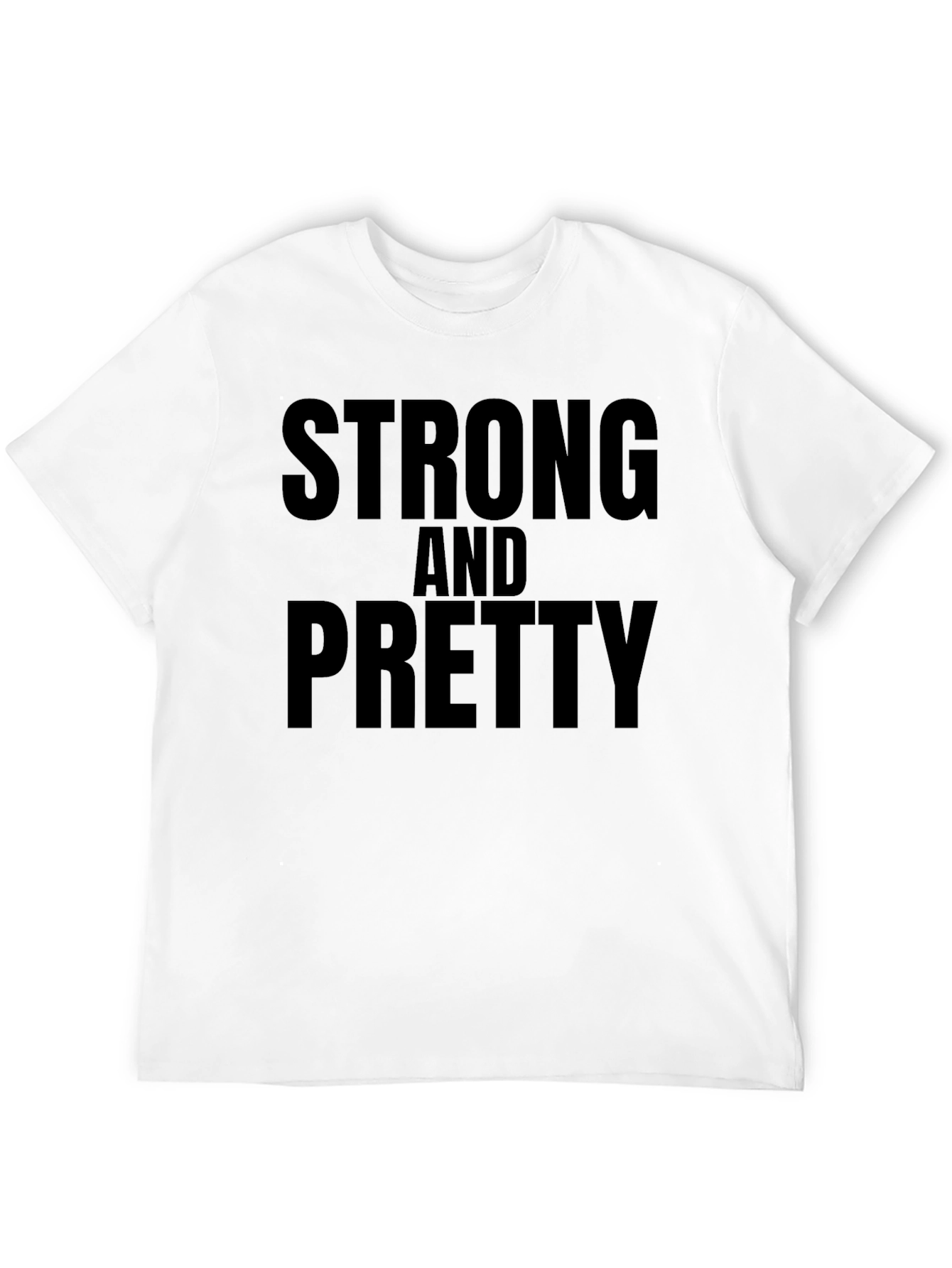 Black Strong & Pretty Graphic T-Shirt view 12