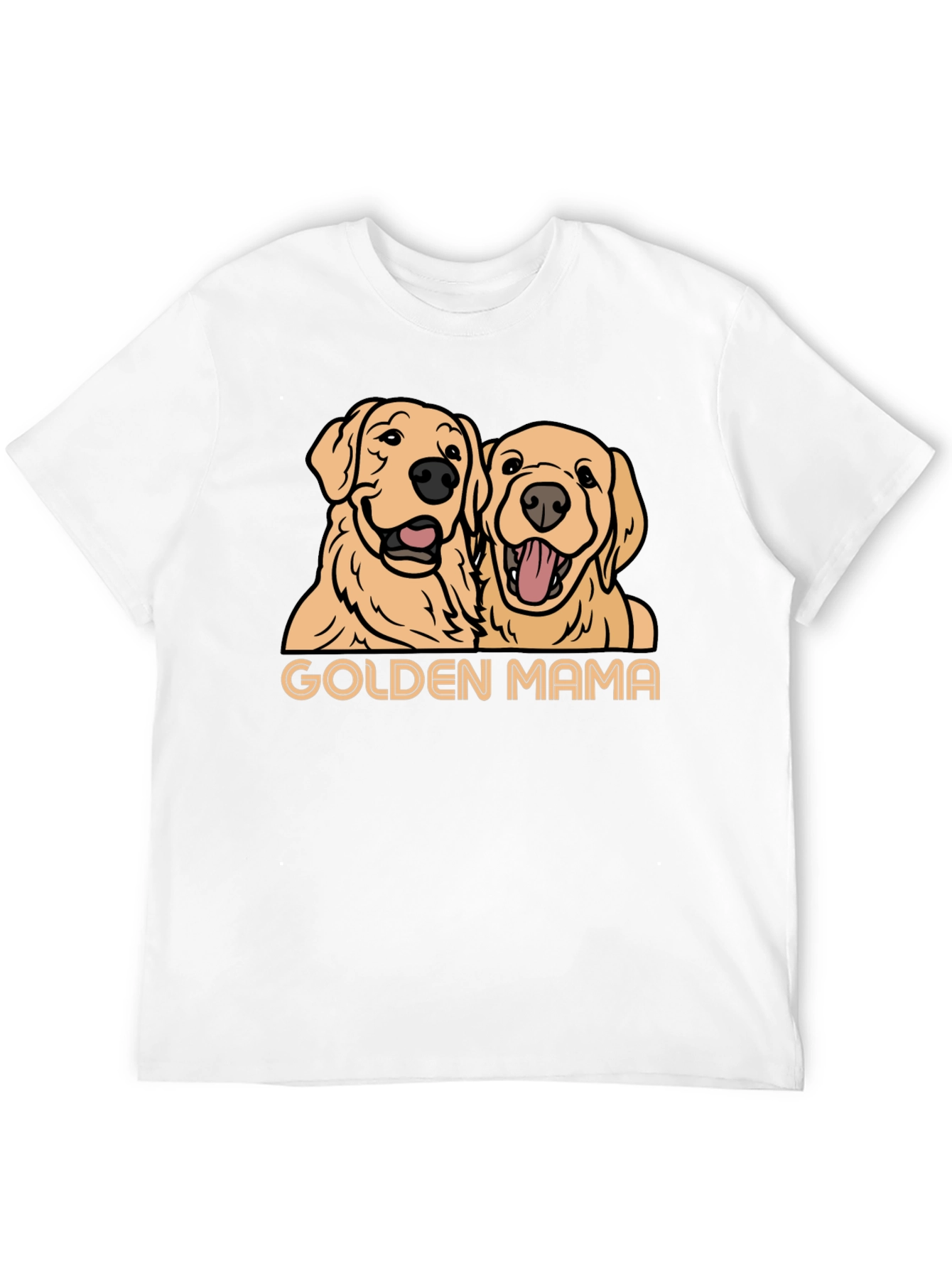 Black Golden Mama Dog T-Shirt - Black view 12