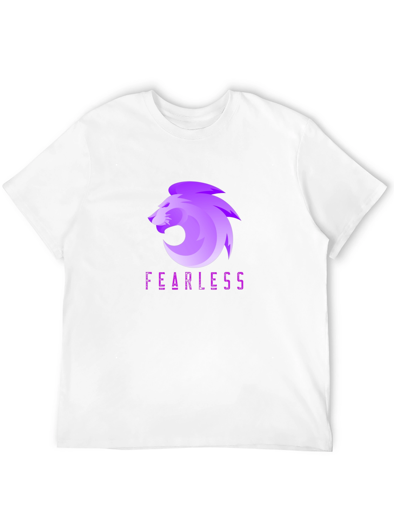 Black Fearless Lion Graphic Tee - Black Cotton Blend view 12