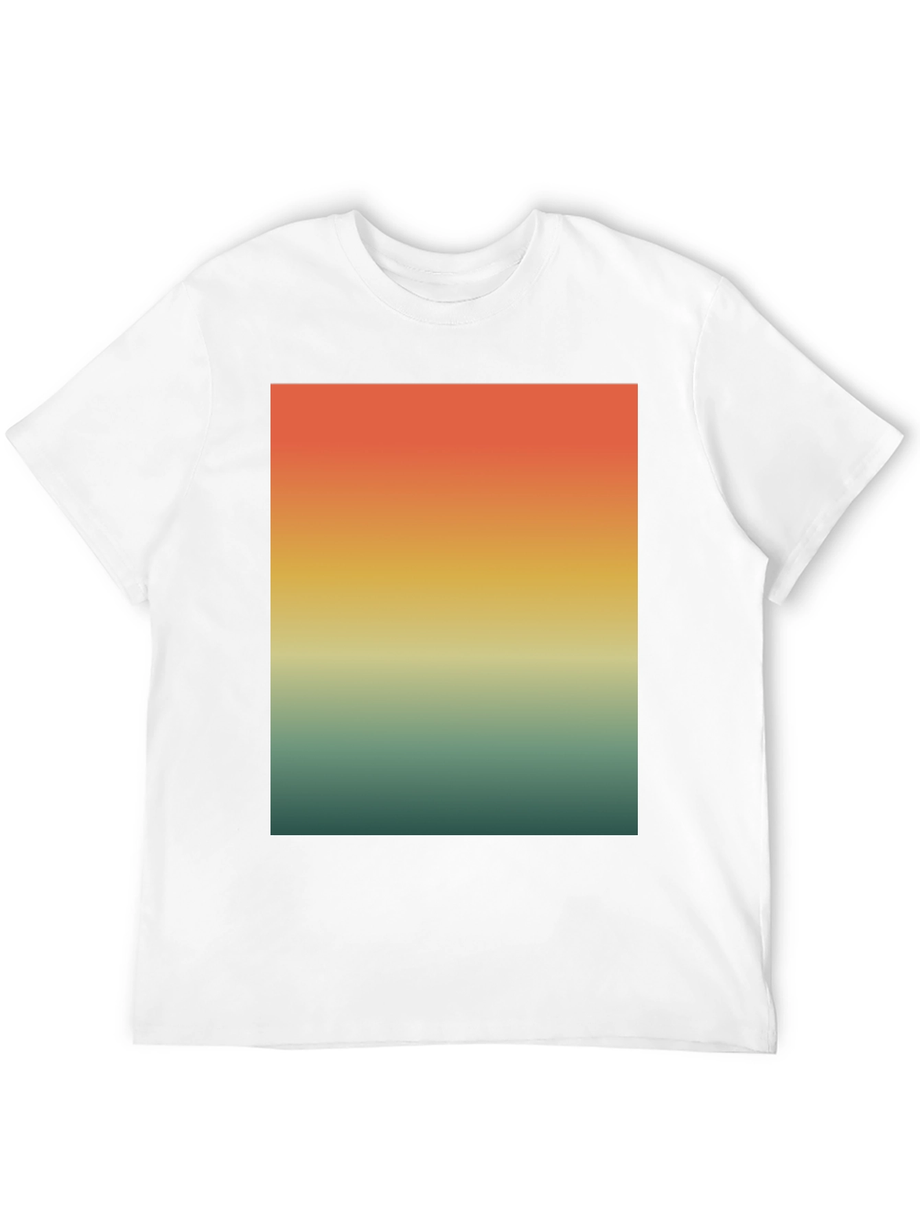 Black Retro Sunset Gradient T-Shirt - Casual Wear view 12