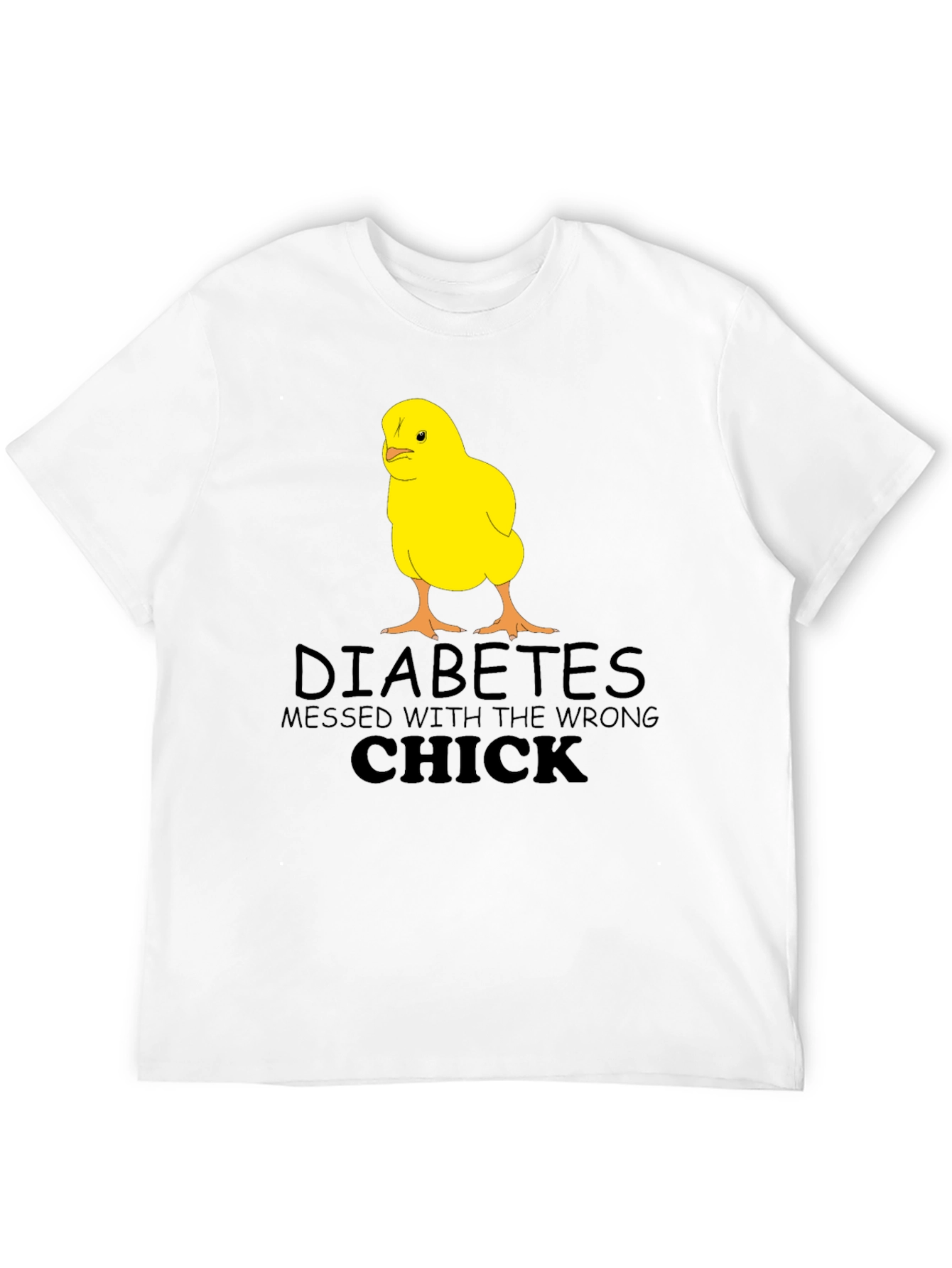 Black Diabetes Wrong Chick T-Shirt, Funny Graphic Tee view 12