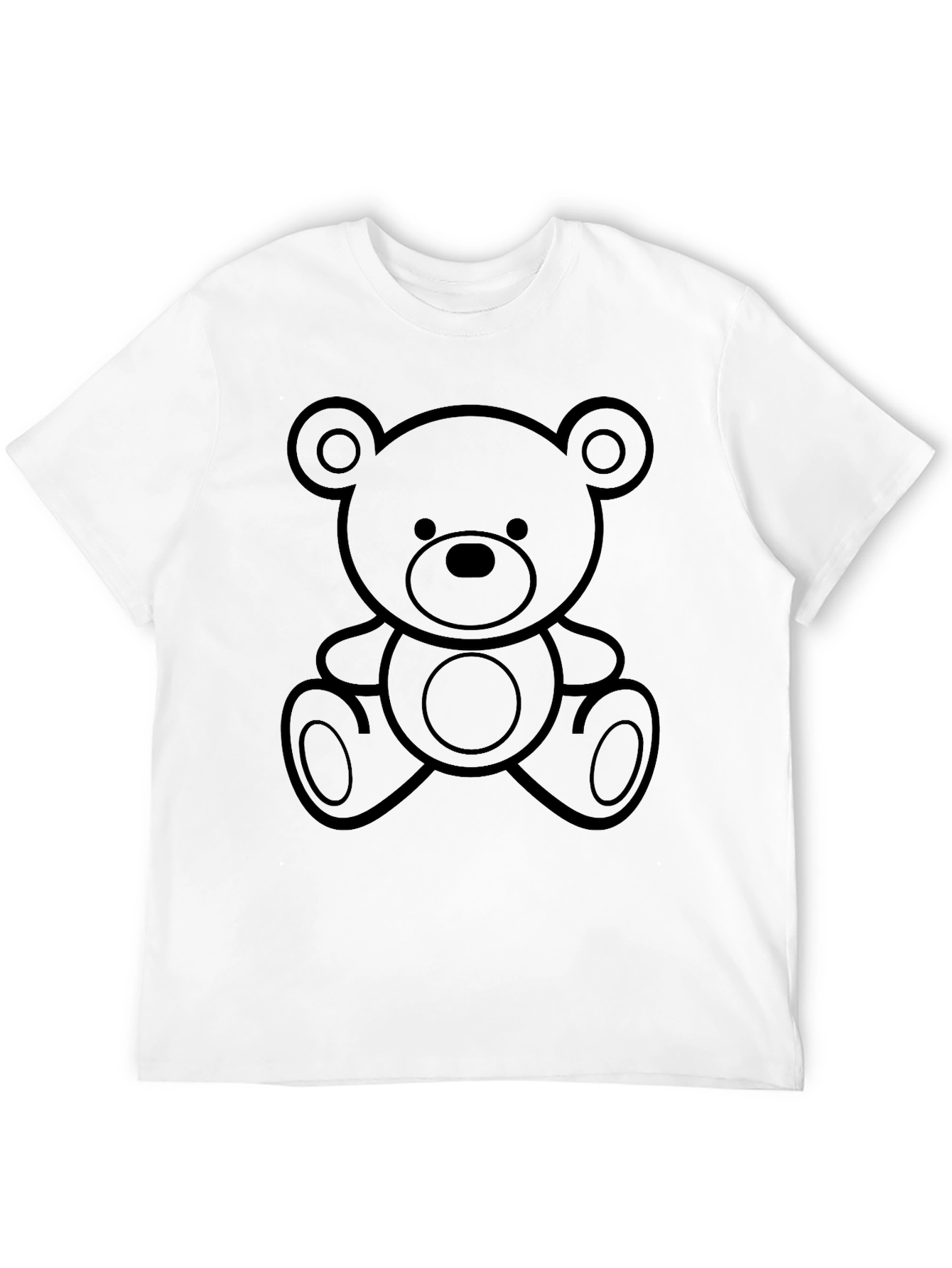 Black Teddy Bear Graphic Black T-Shirt view 12