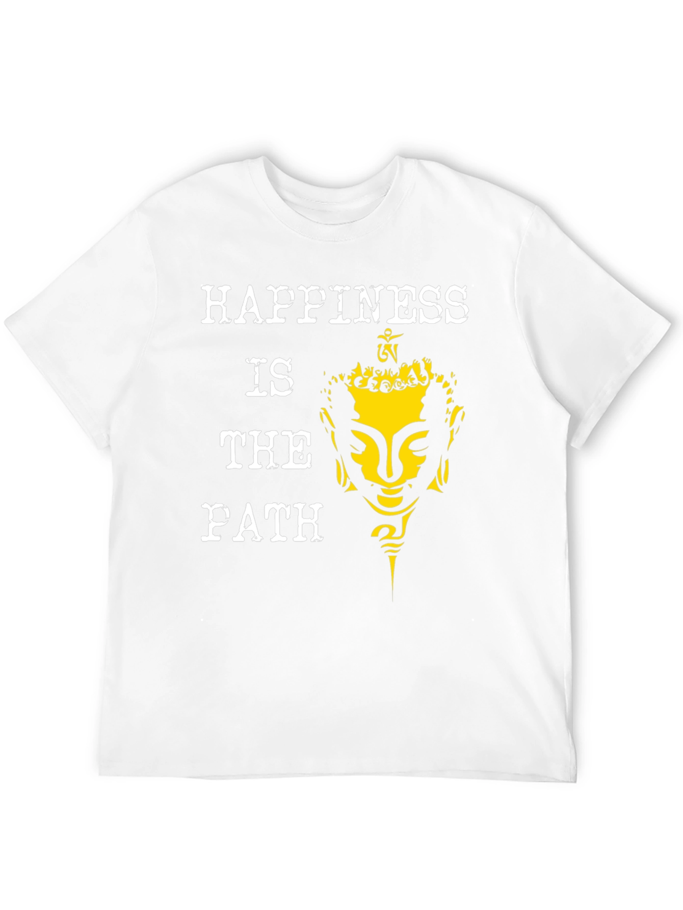 Black Happiness Is The Path Buddha Graphic Tee view 12