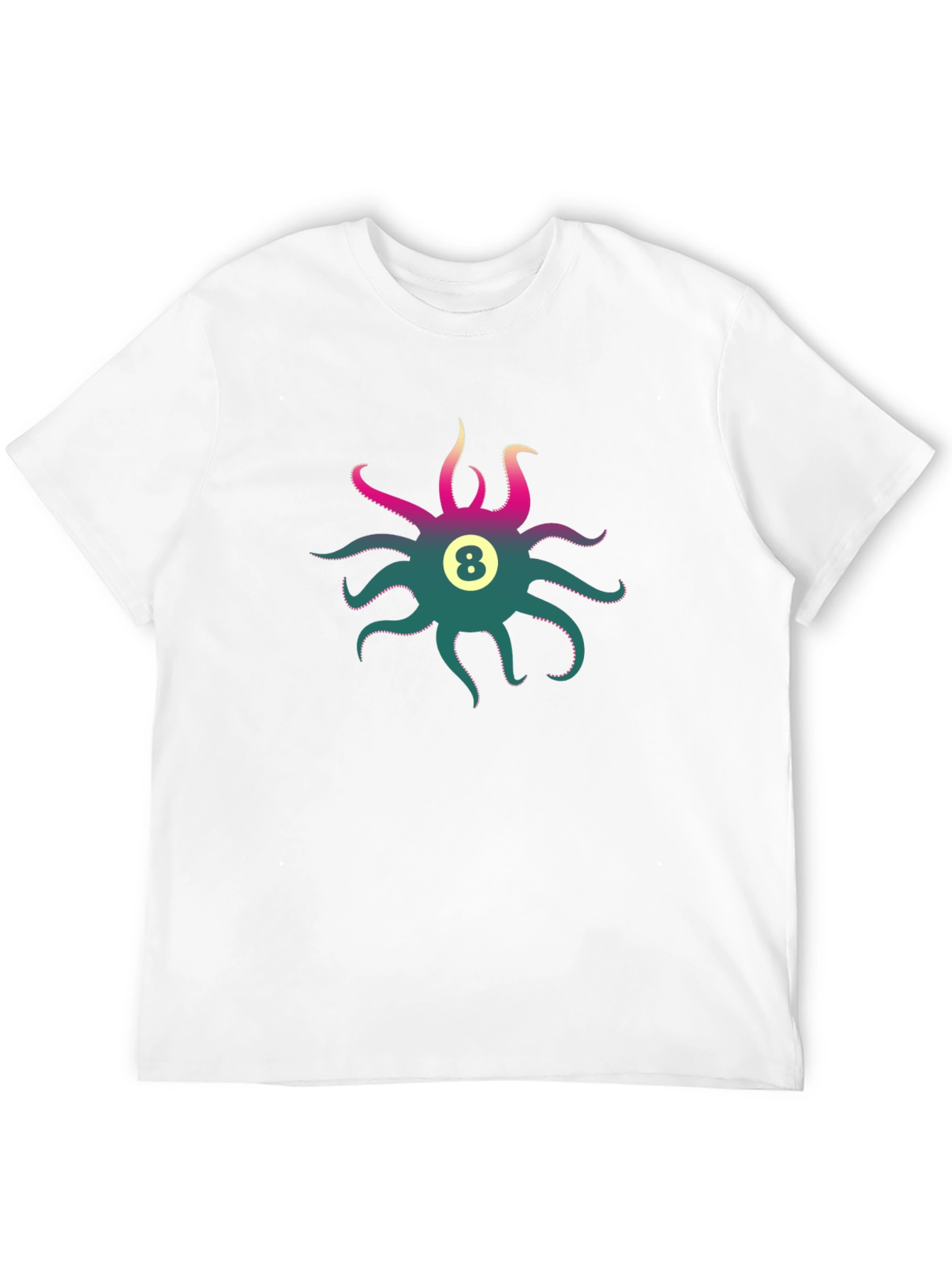 Black Octopus 8 Ball Graphic Tee - Cool Casual Style view 12