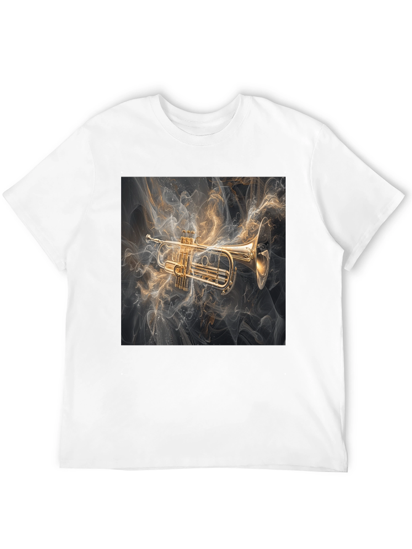 Black Trumpet Graphic Tee - Black Music Lover T-Shirt view 12