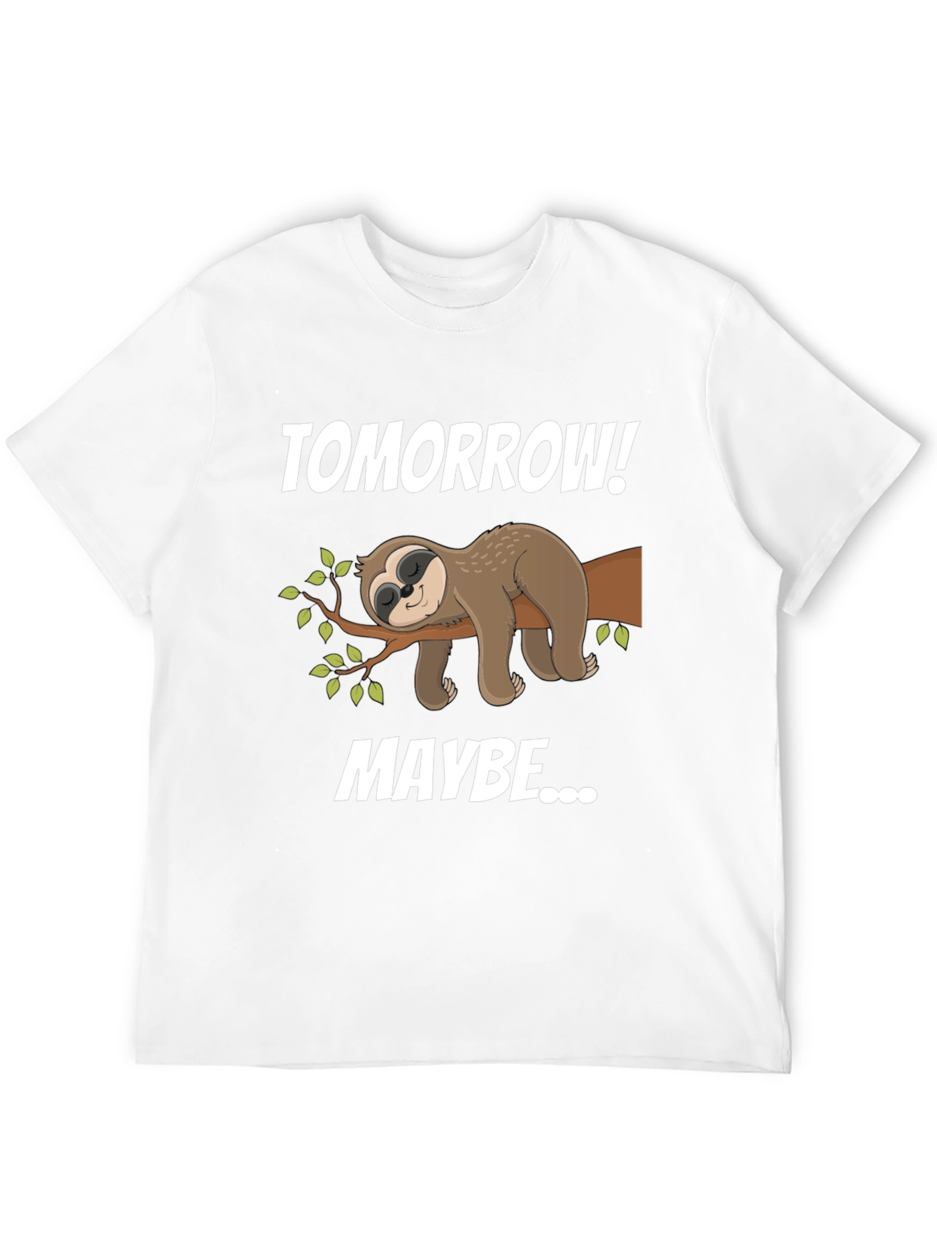 Black Sloth Tomorrow Maybe Graphic T-Shirt view 12