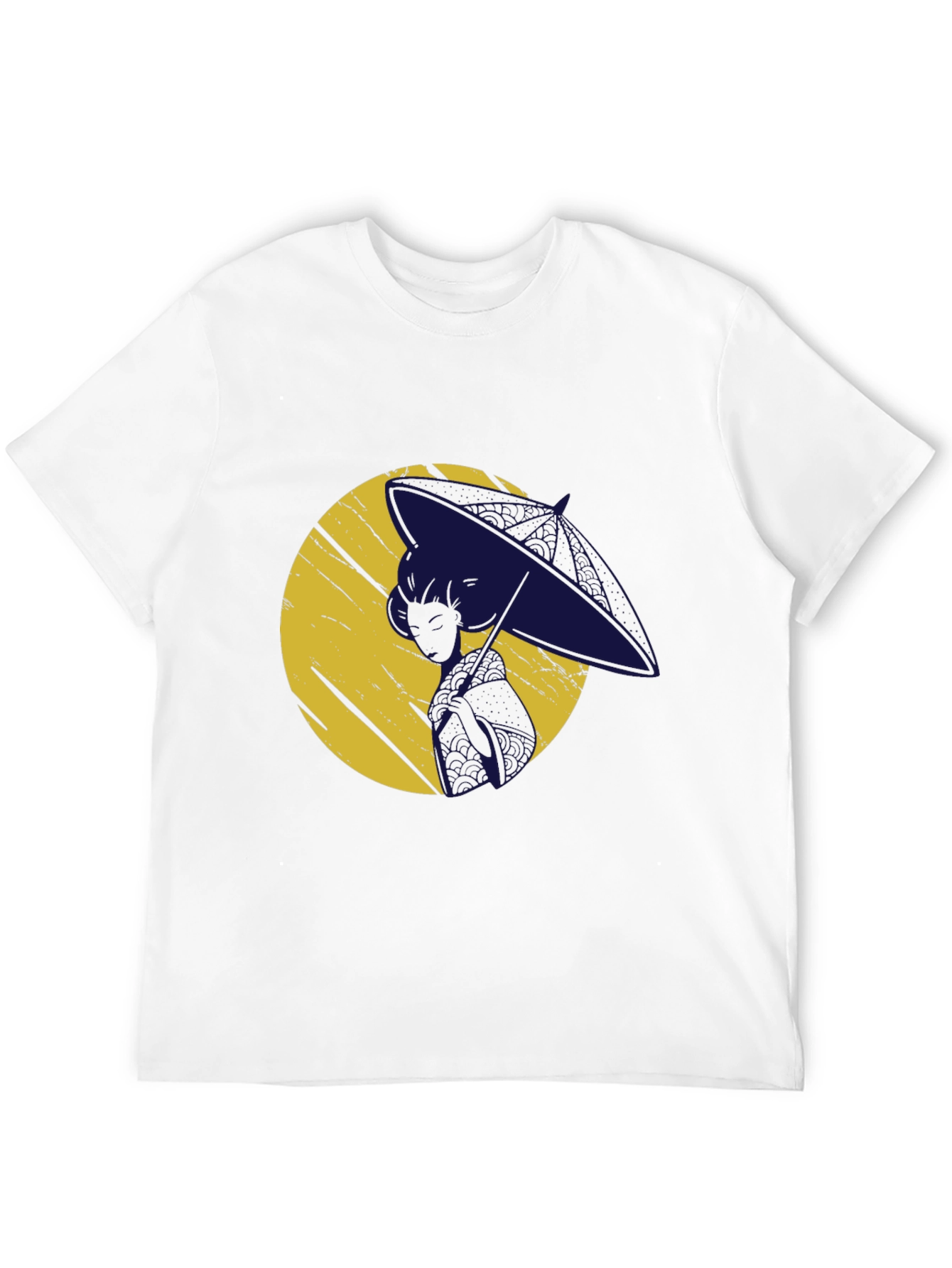 Black Stylish Graphic Print Tee - Moon Silhouette view 12