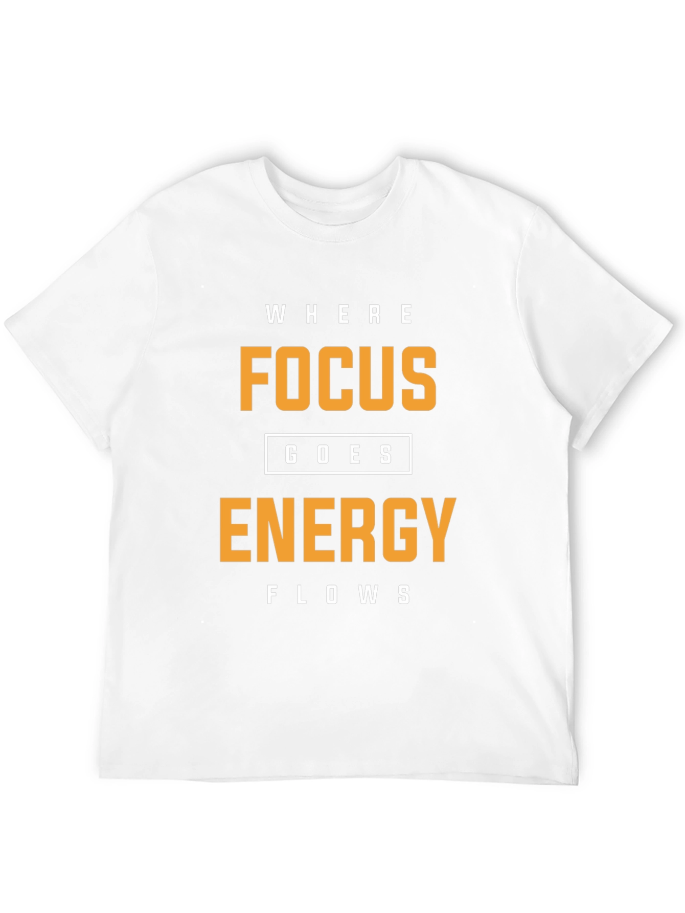 Black Focus Energy Motivational T-Shirt view 12