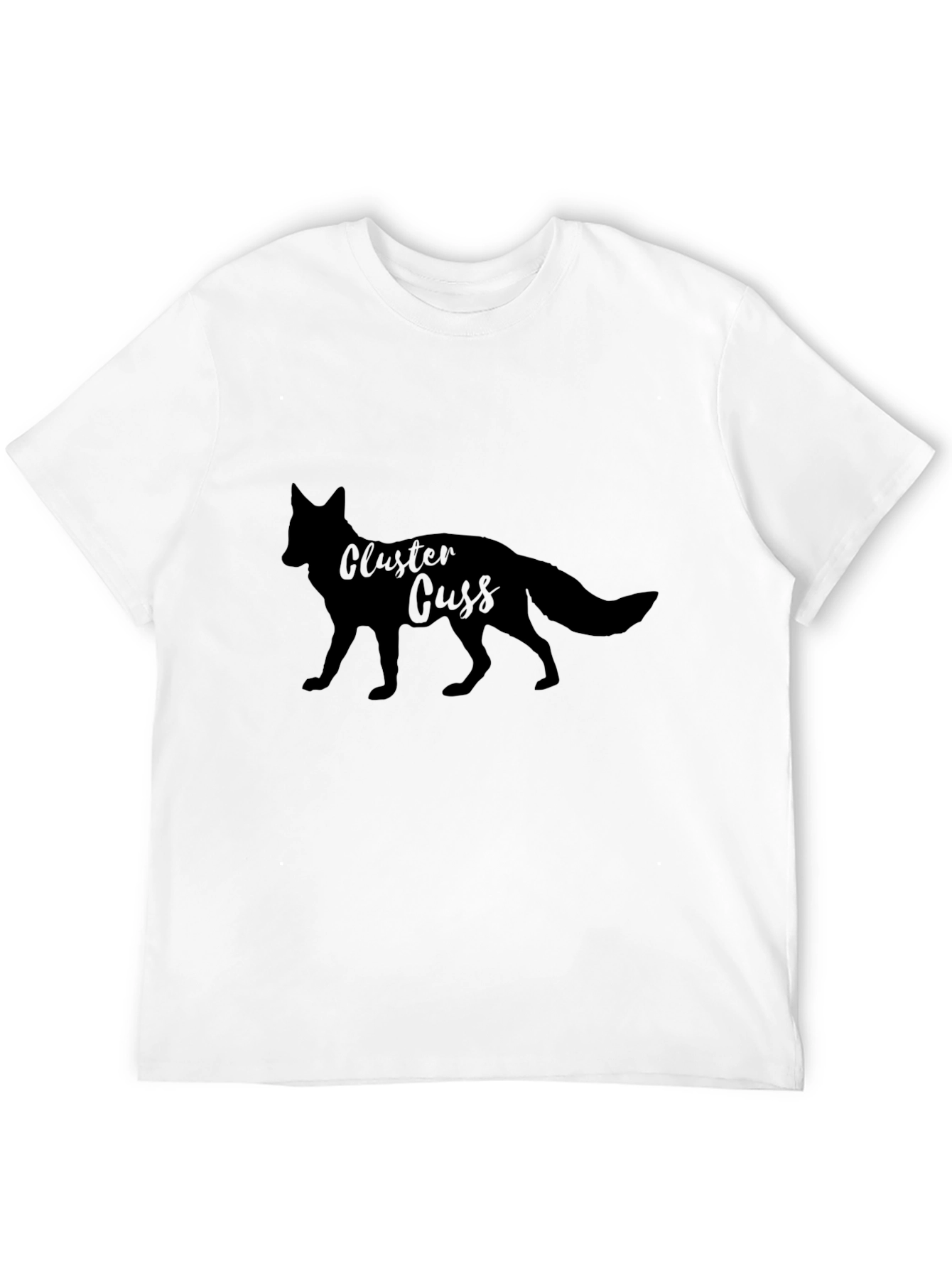Black Cluster Cuss Fox Black T-Shirt view 12