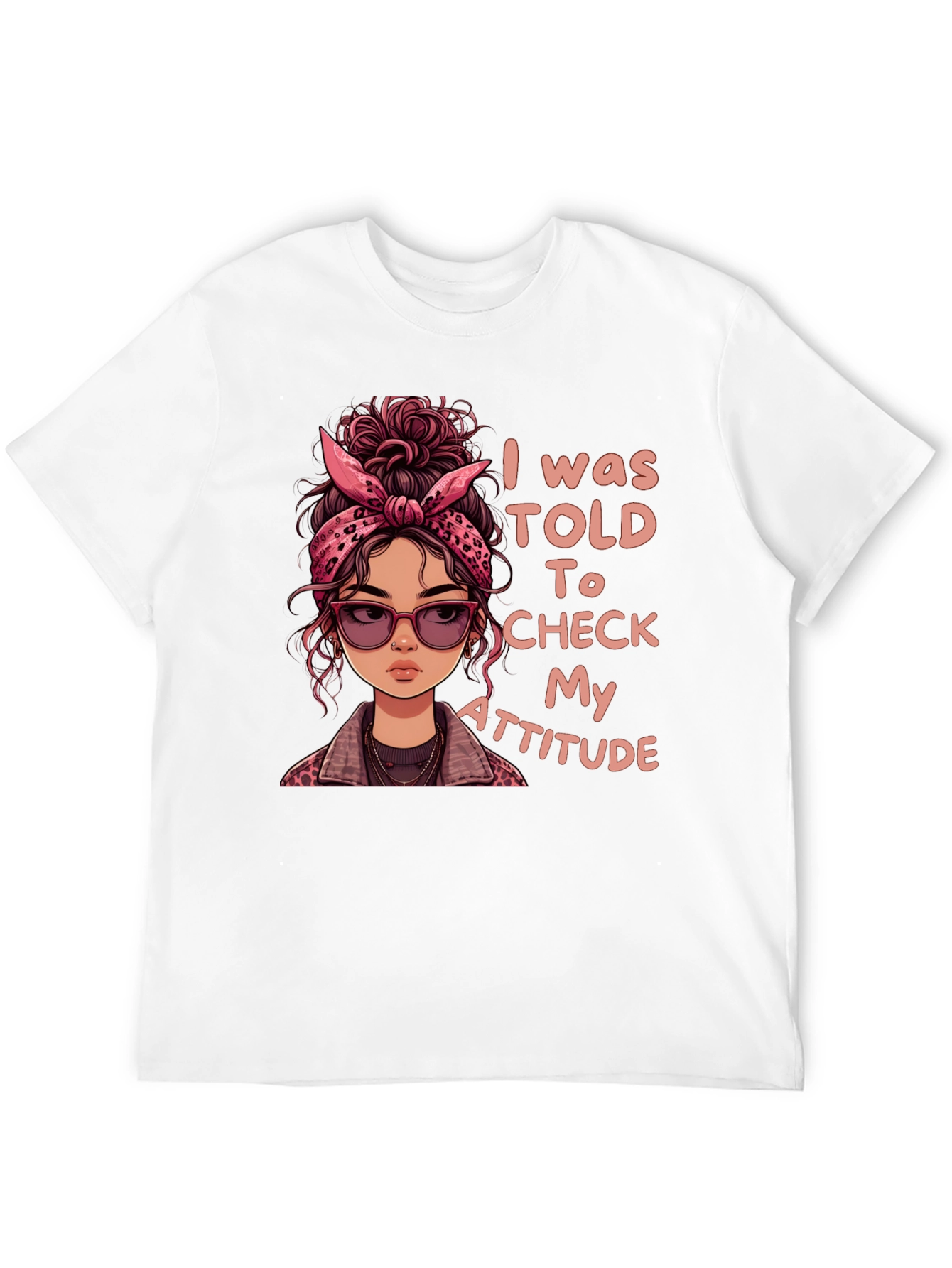 Black Sassy Attitude Graphic Tee - Check My Attitude T-Shirt view 12