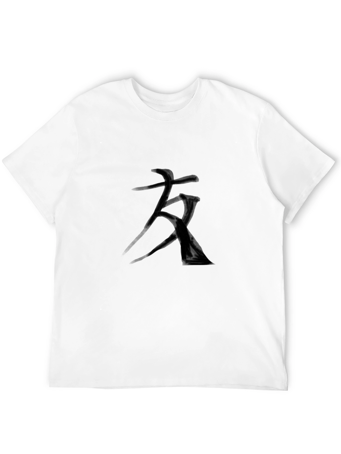Black Black T-Shirt with Kanji Character view 12