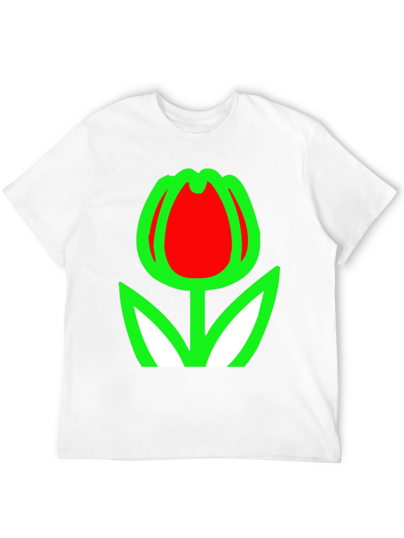 Black Tulip Graphic Tee - Bold Floral Statement Shirt view 12