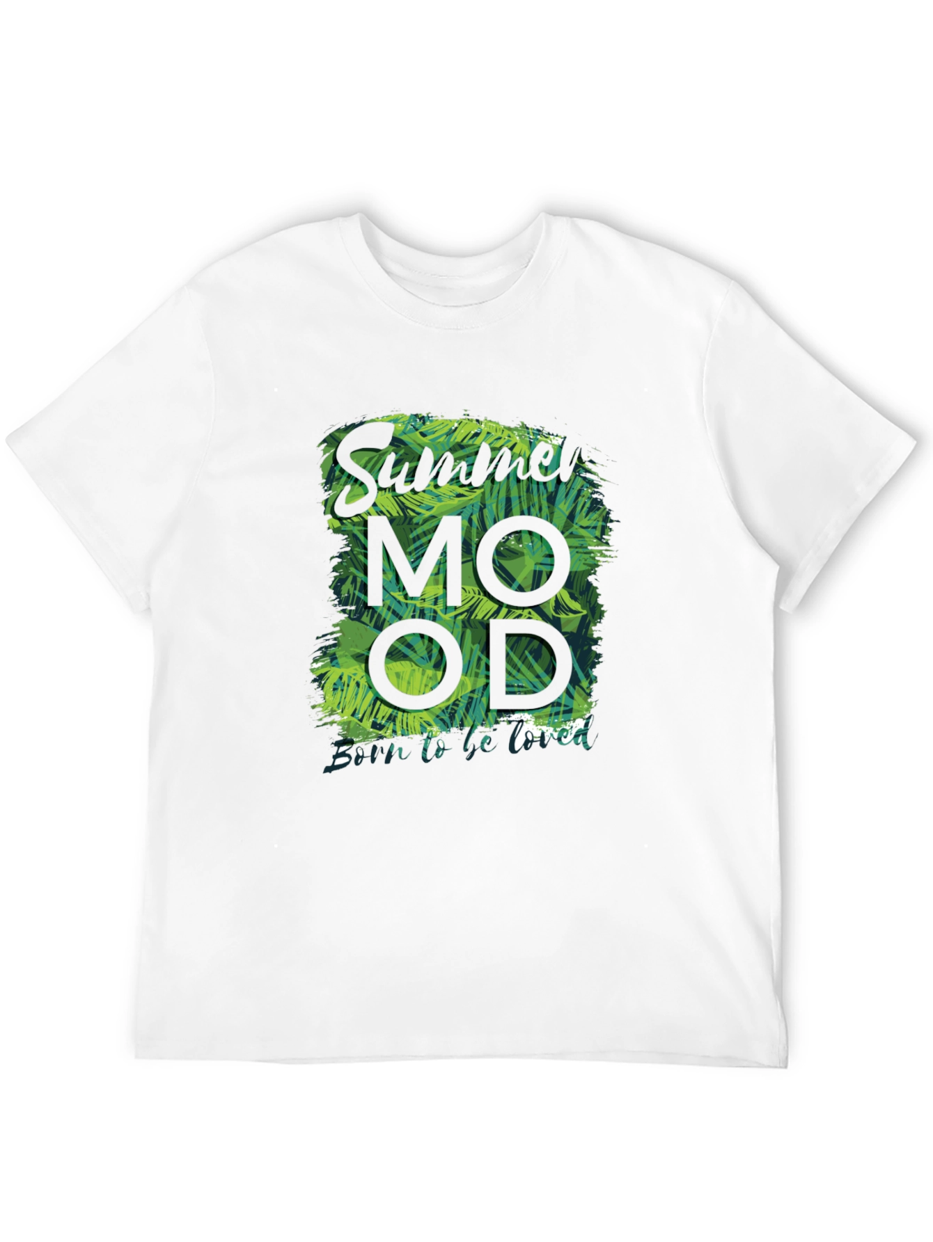 Black Summer Mood Graphic Print Black T-Shirt view 12