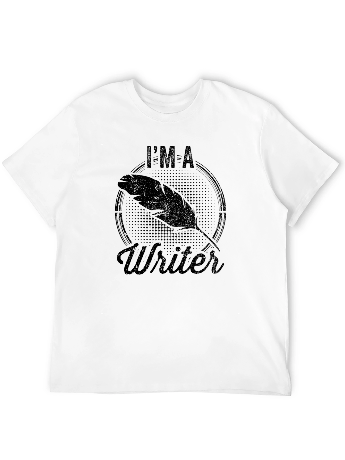 Black I'm a Writer T-Shirt - Black Ink Quill Tee view 12