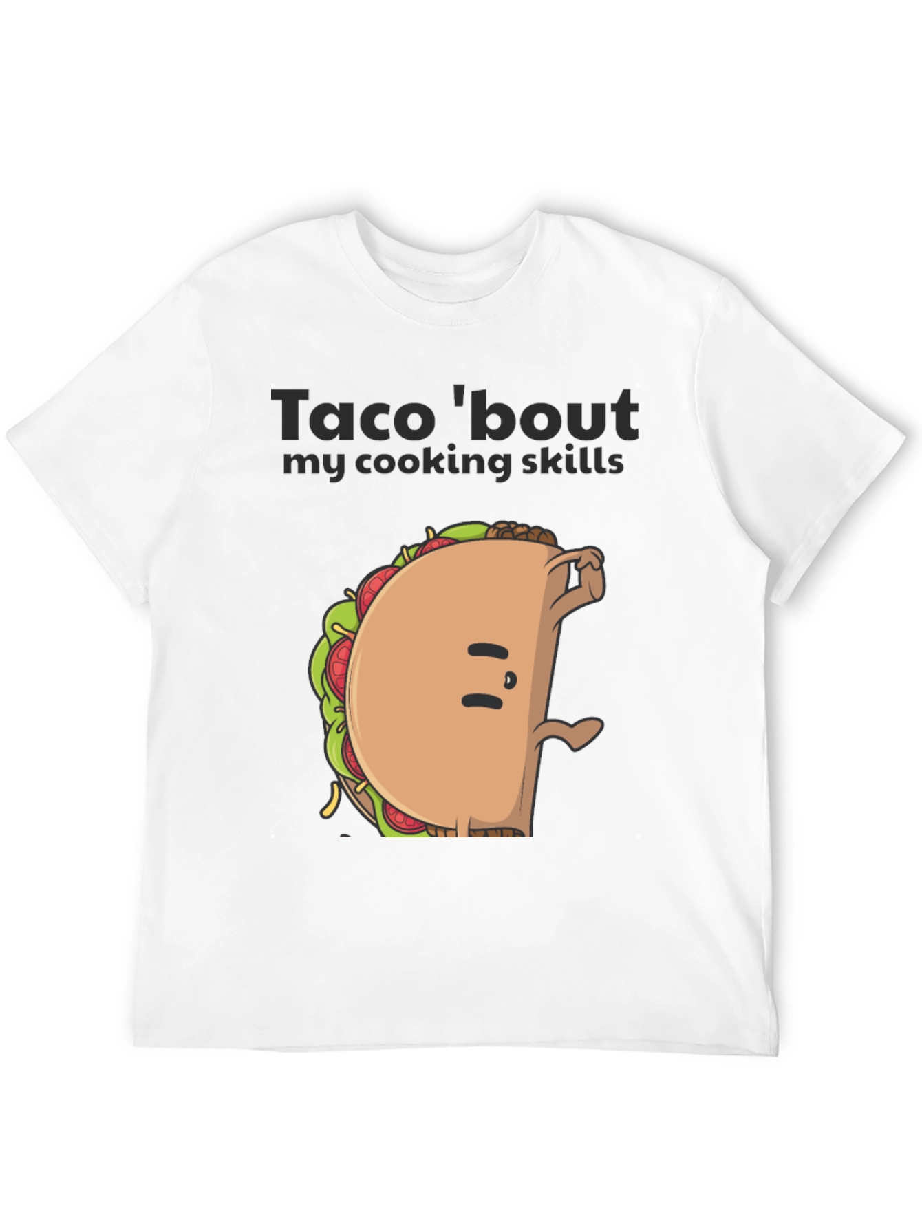 Black Funny Taco Cooking Skills Graphic Tee view 12