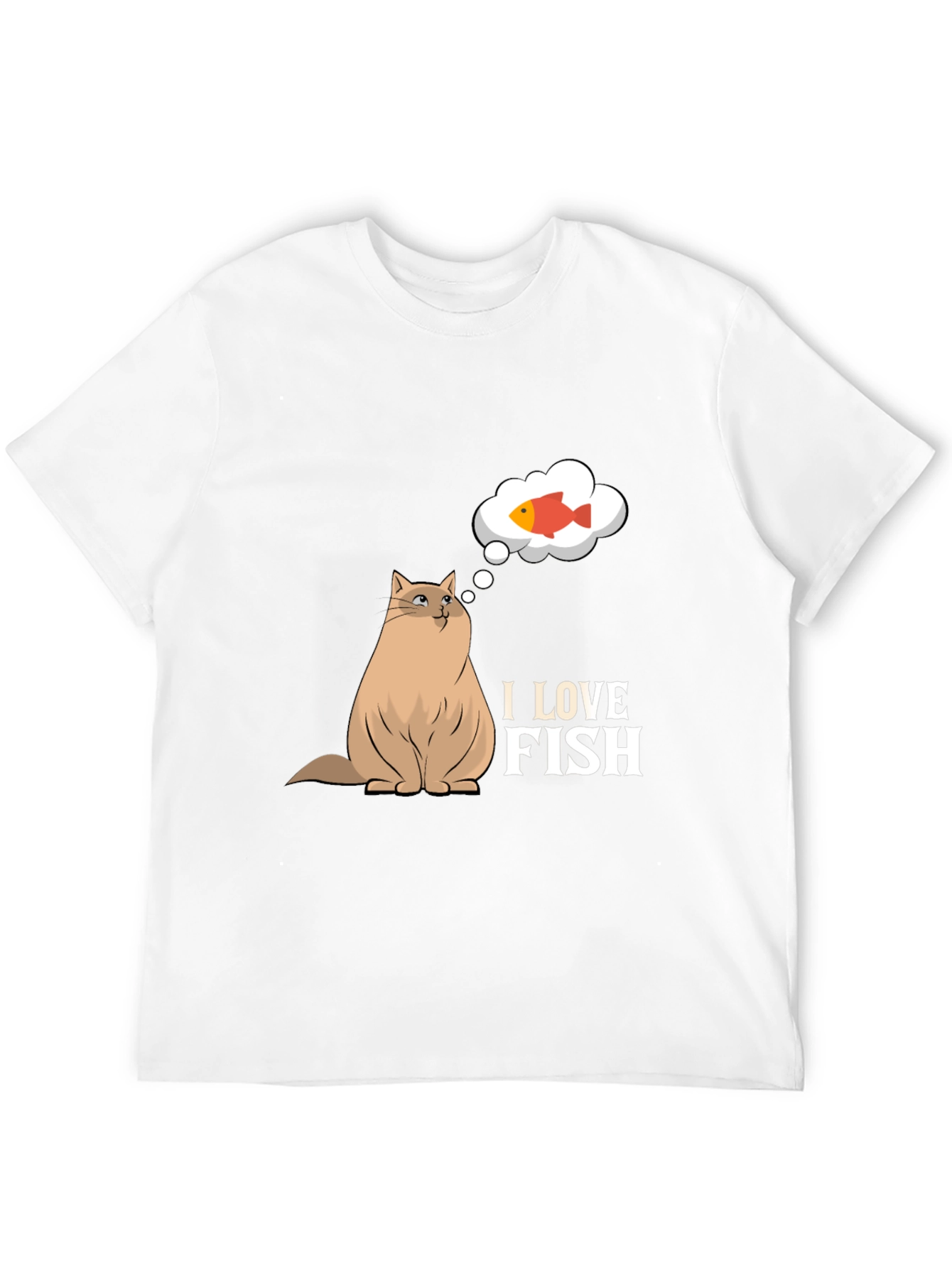 Black I Love Fish Graphic Tee - Funny Cat Lover Shirt view 12