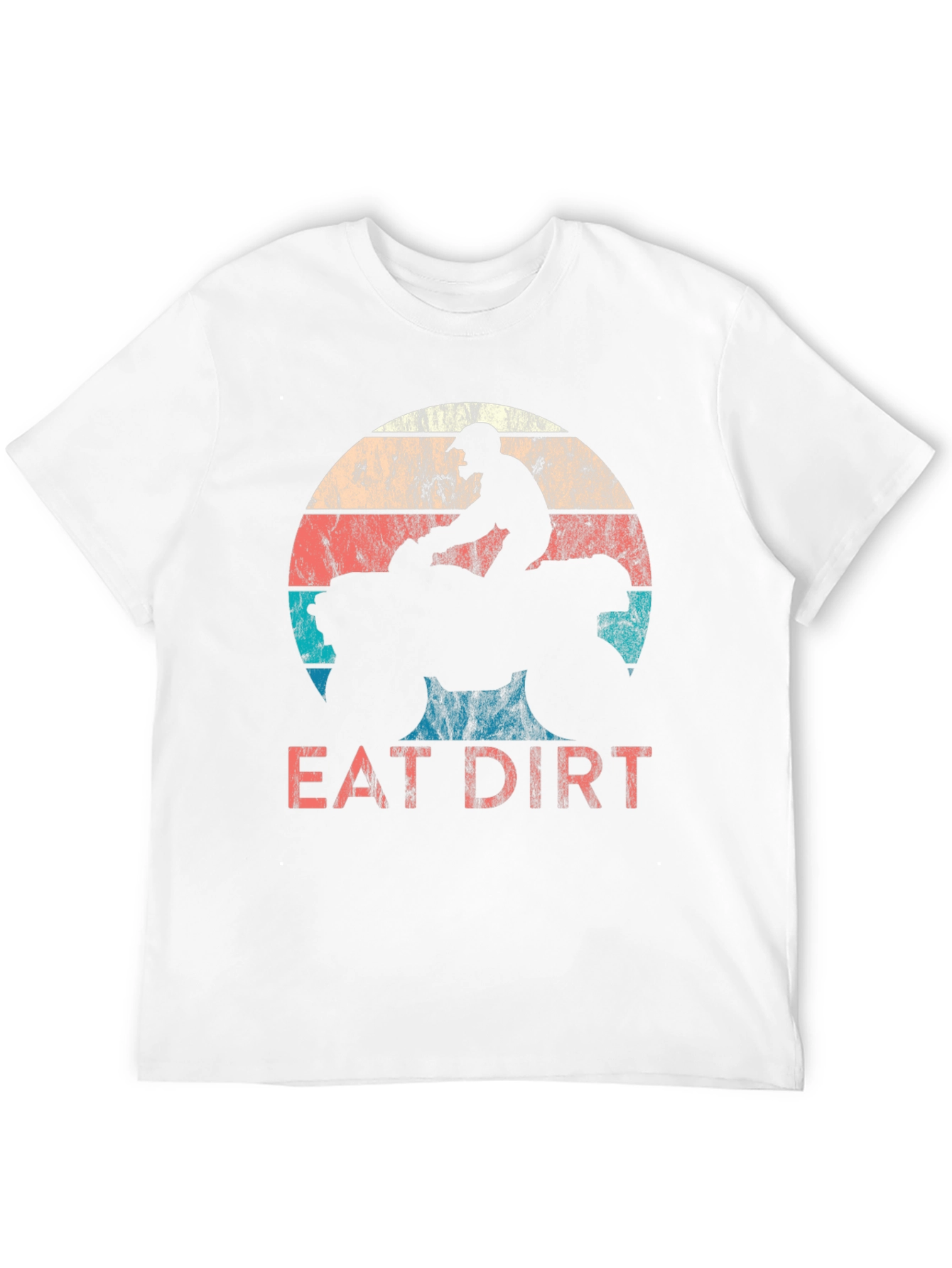 Black Eat Dirt T-Shirt - Retro ATV Motocross Design view 12