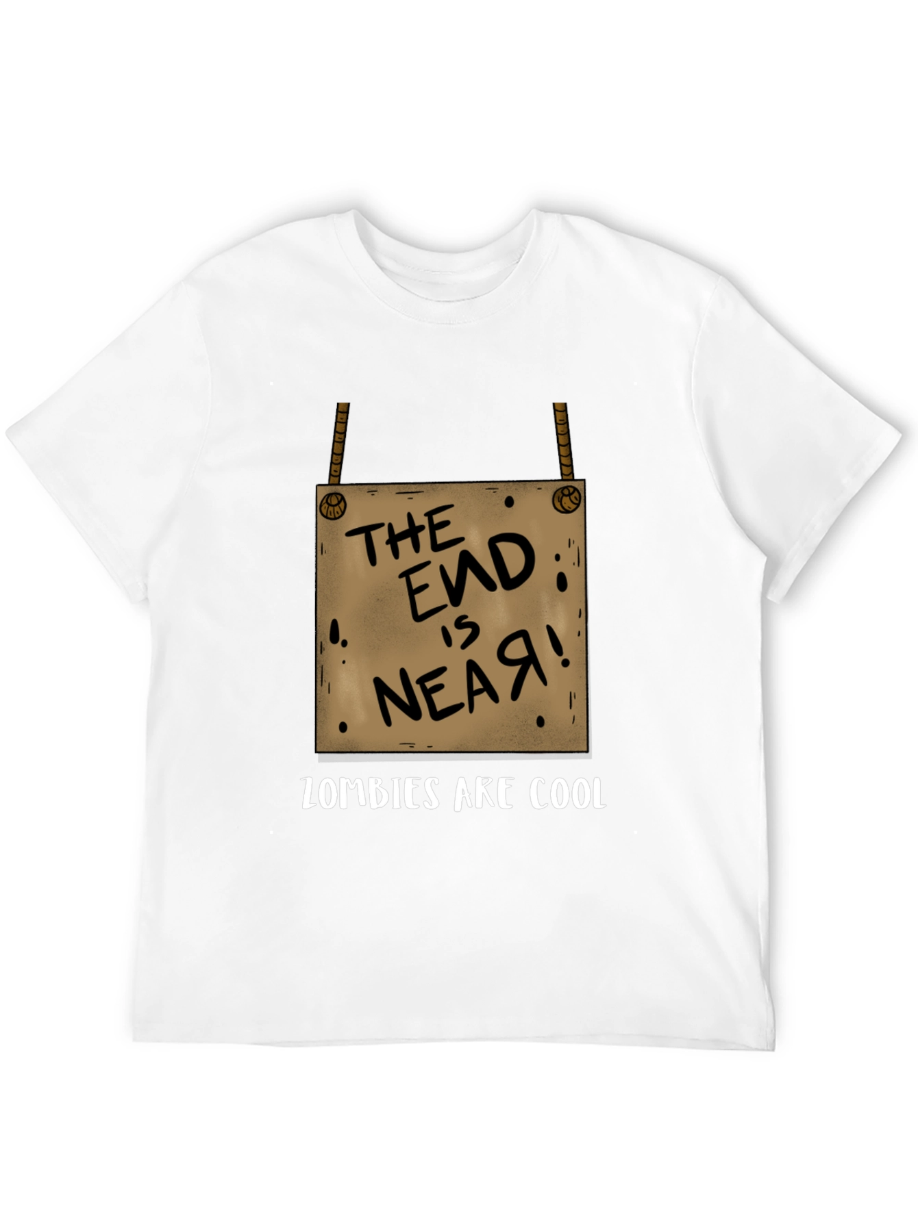 Black The End is Near Zombie Graphic Tee view 12