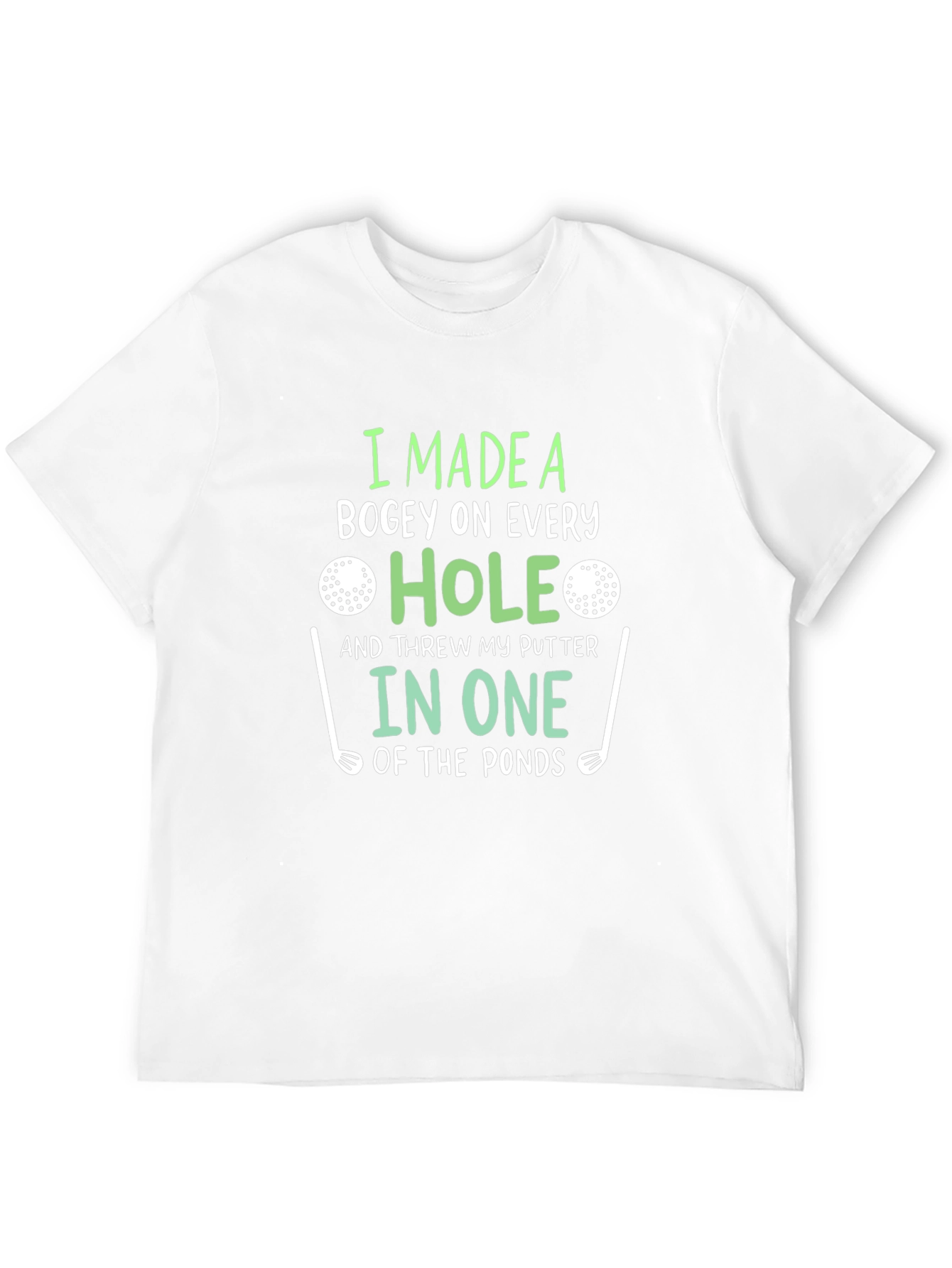 Black Funny Golf T-Shirt: Bogey on Every Hole view 12