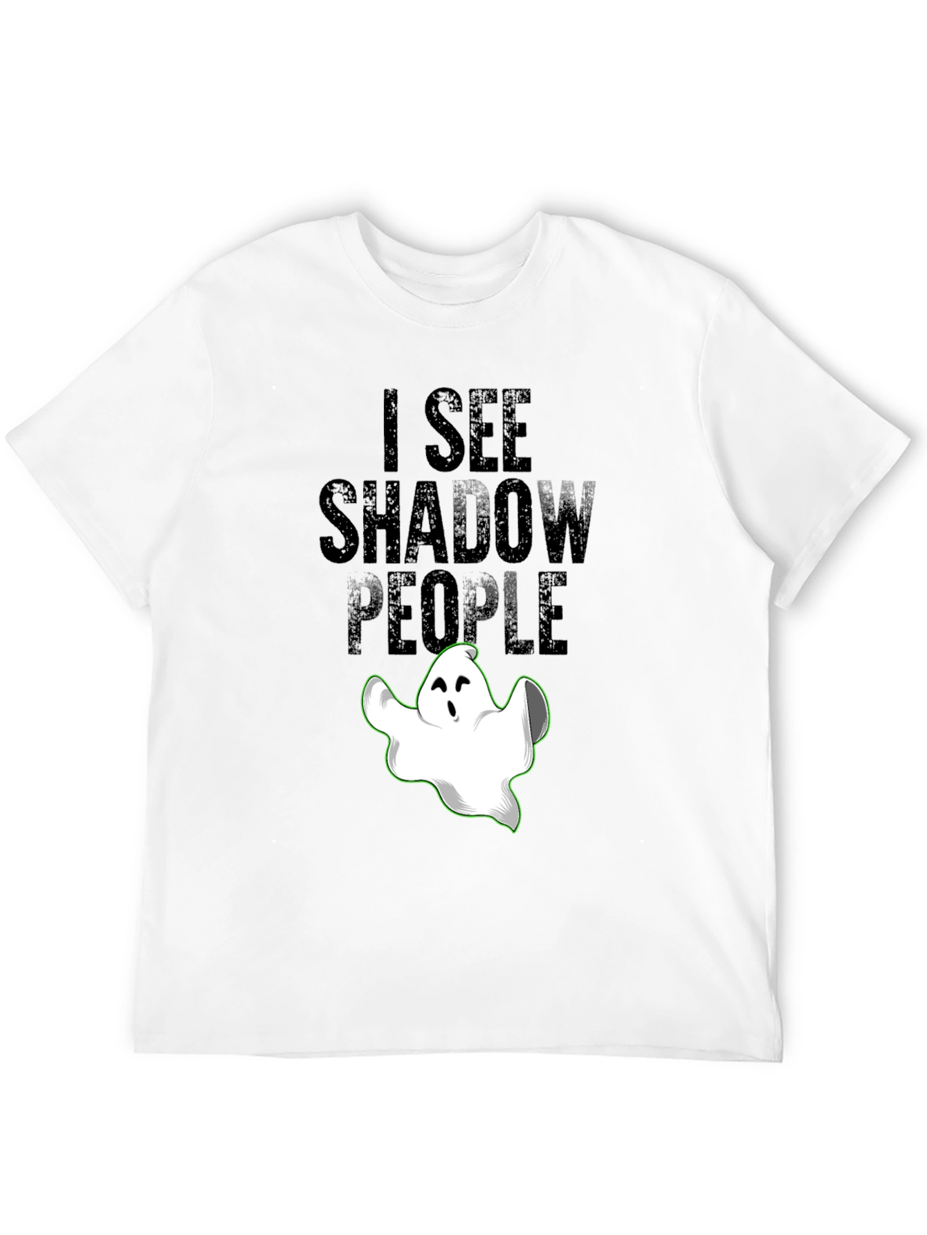 Black I See Shadow People Ghost Graphic Tee - Men's Black T-Shirt view 12